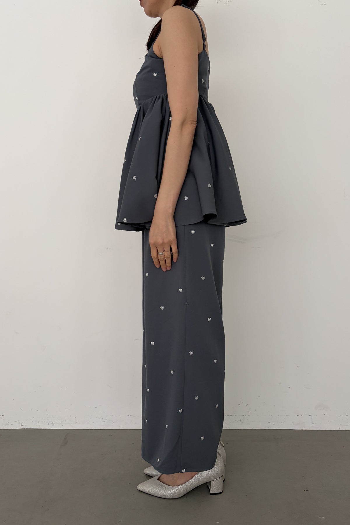 model:164cm size:S color:ブルー