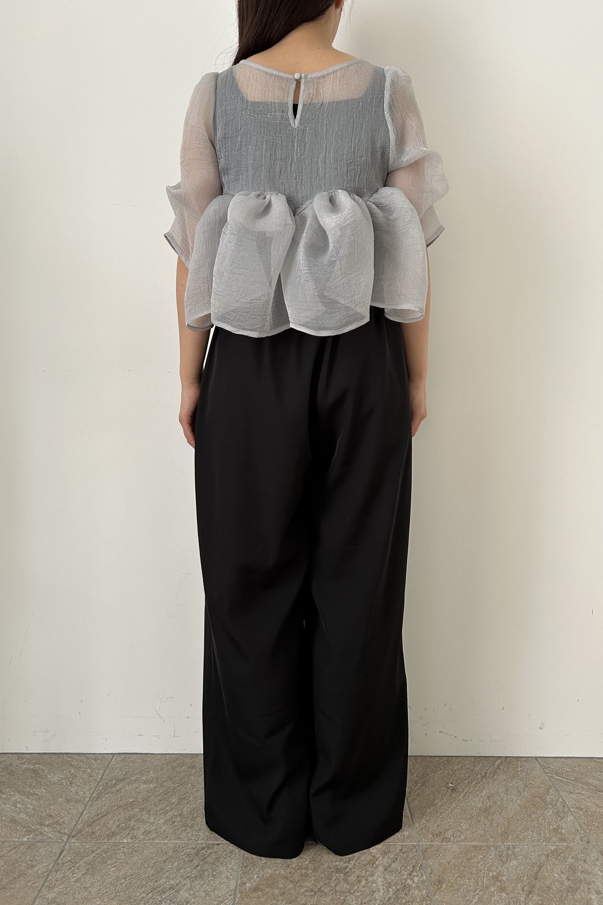 model:159cm size:M color:ブラック×グレー