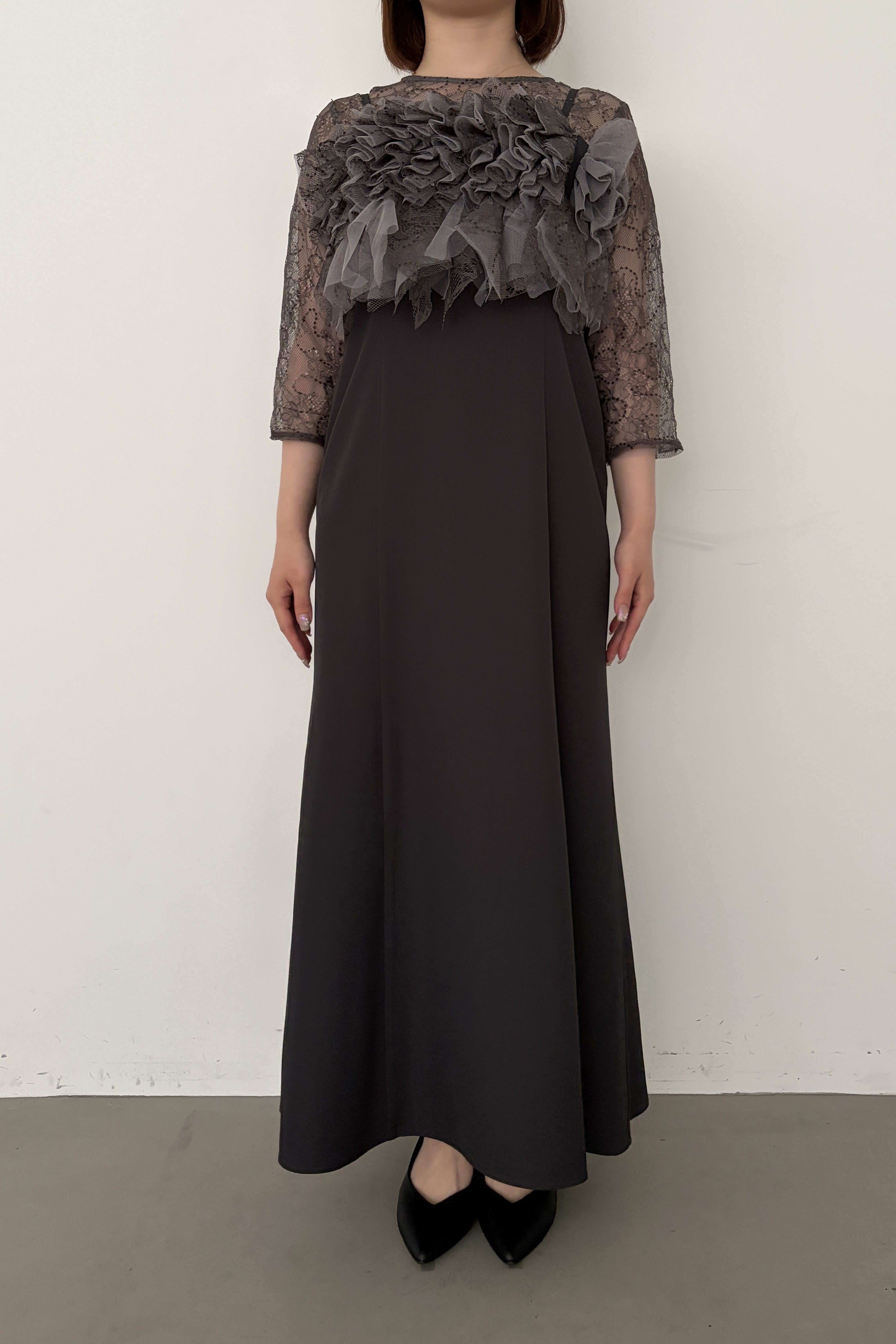model:153cm size:S color:チャコール