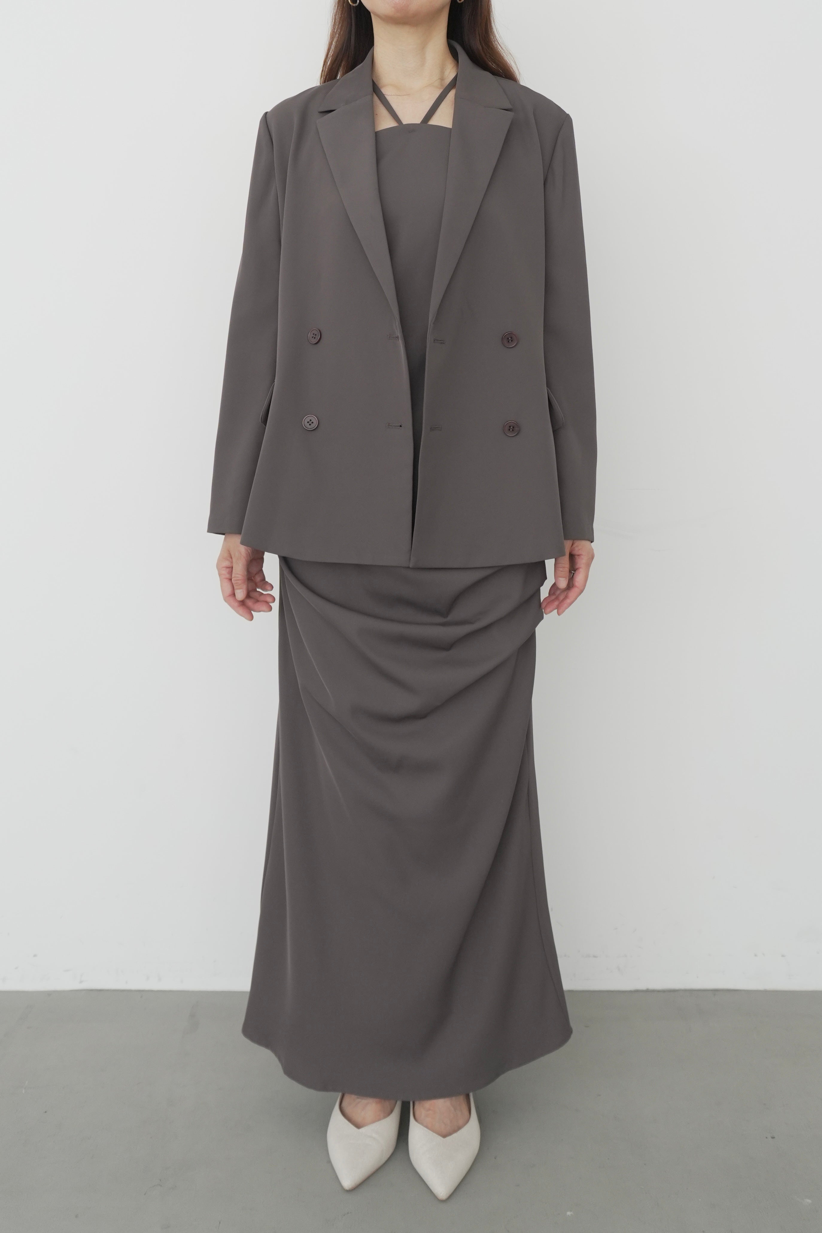 model:164cm size:L color:ブラウン