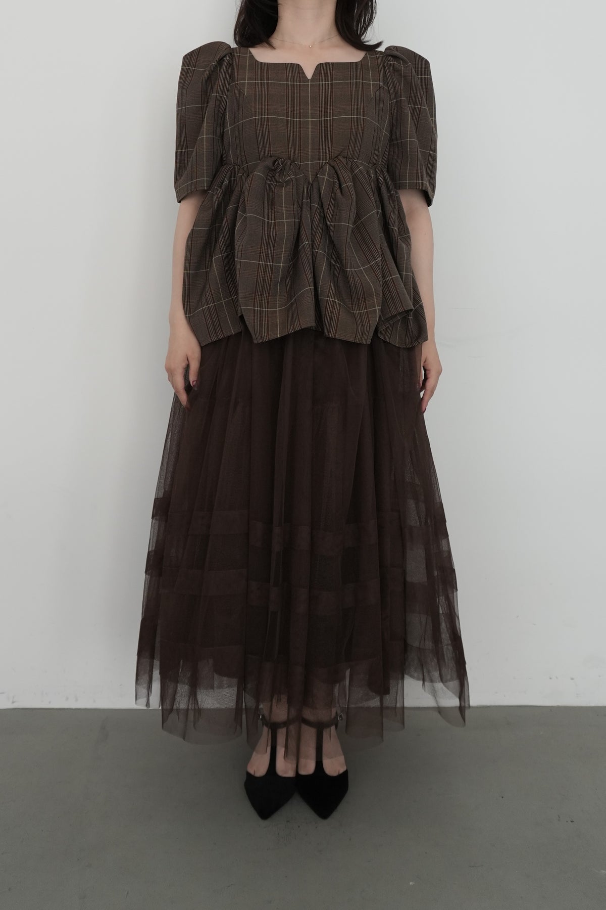 model:153cm size:L color:ブラウン