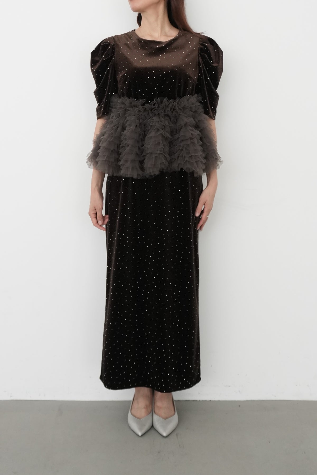 model:164cm size:L color:ブラウン