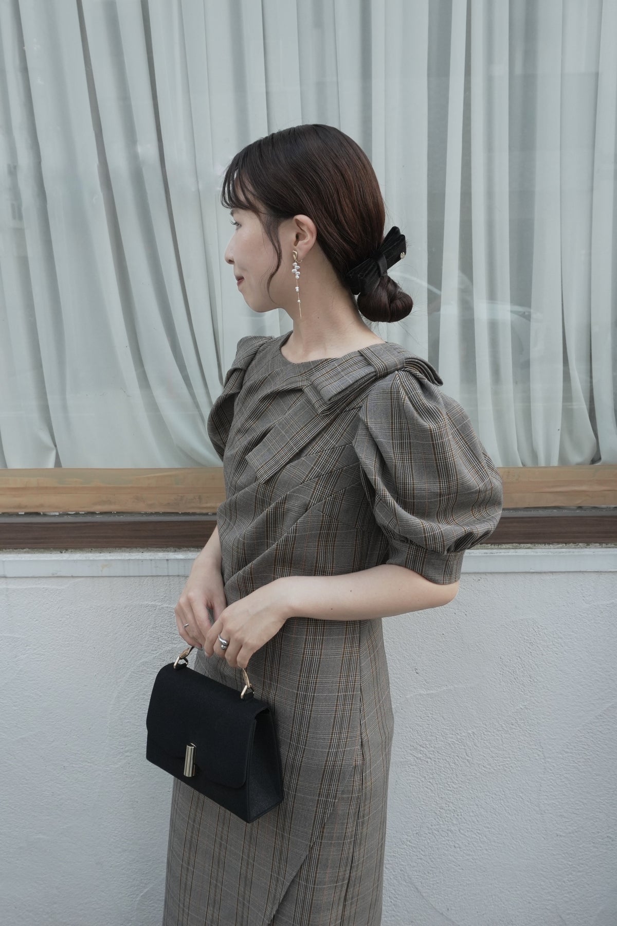 model:159cm color:ベージュ