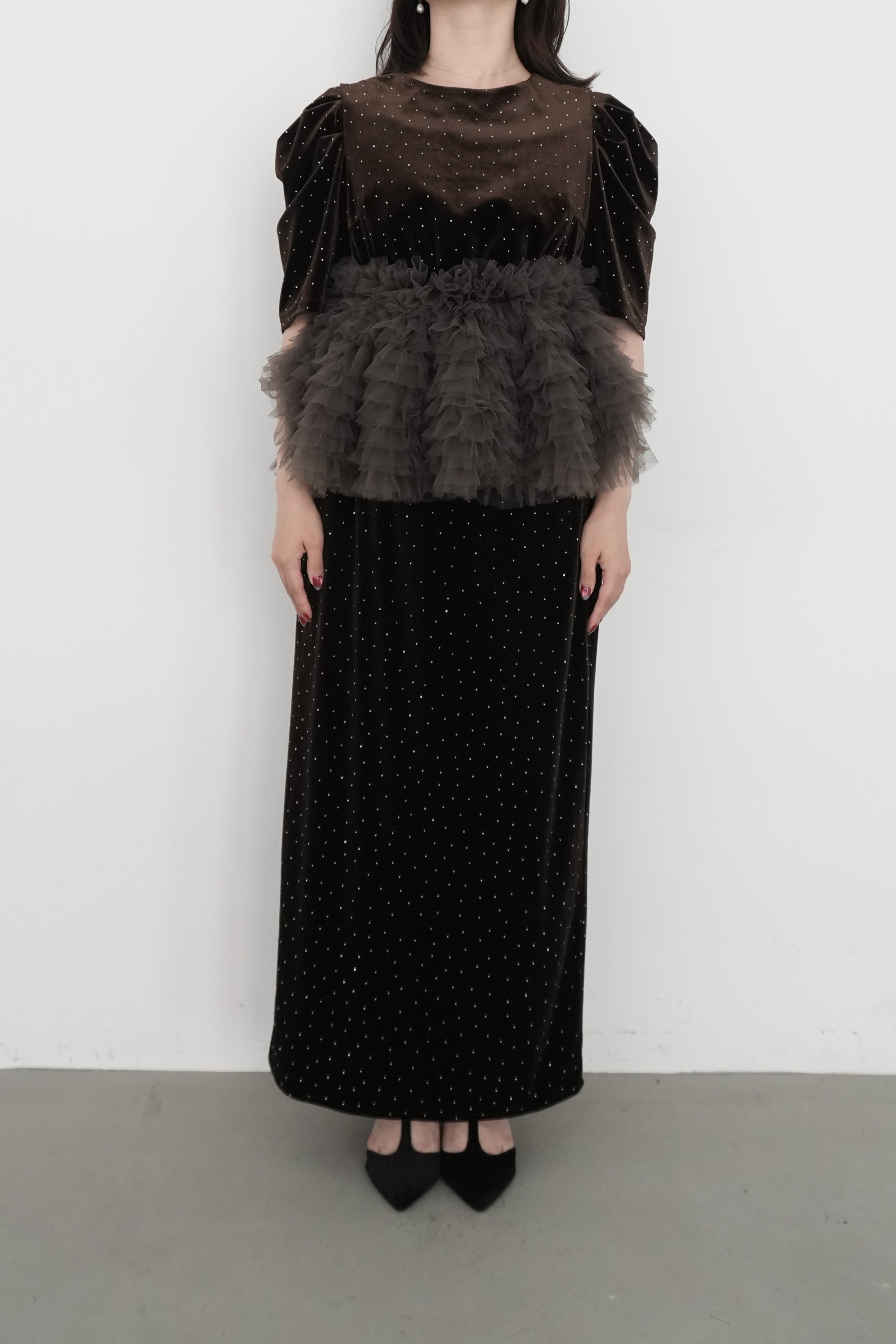 model:153cm size:L color:ブラウン