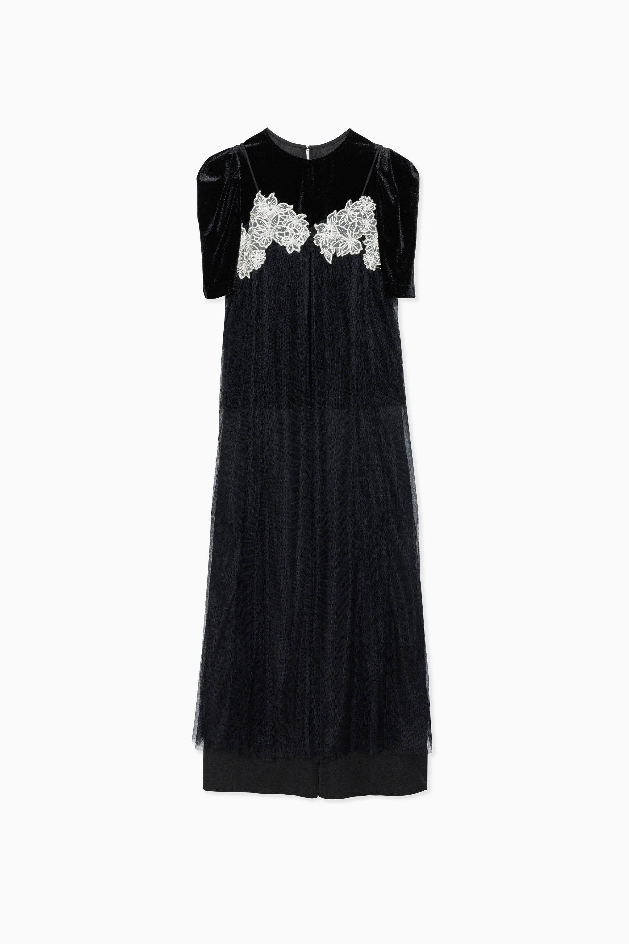 1010 Layered velor dress