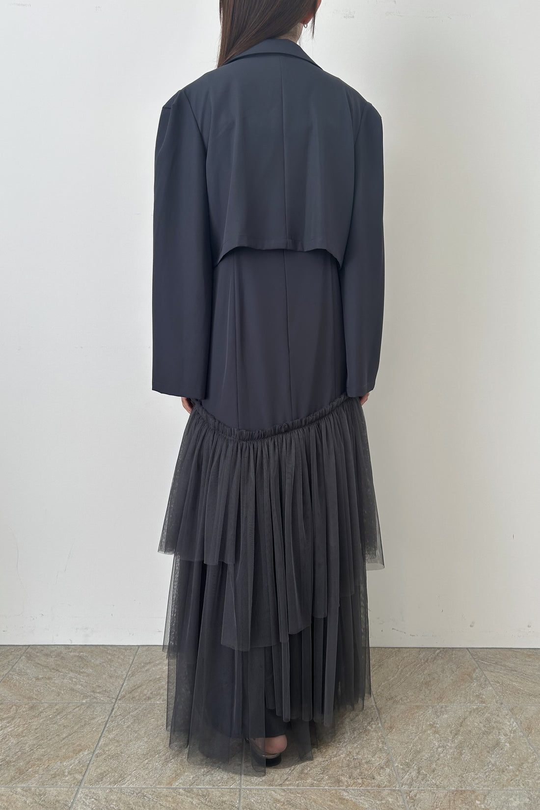 165cm/骨格ウェーブ　Lサイズ/ブルー着用