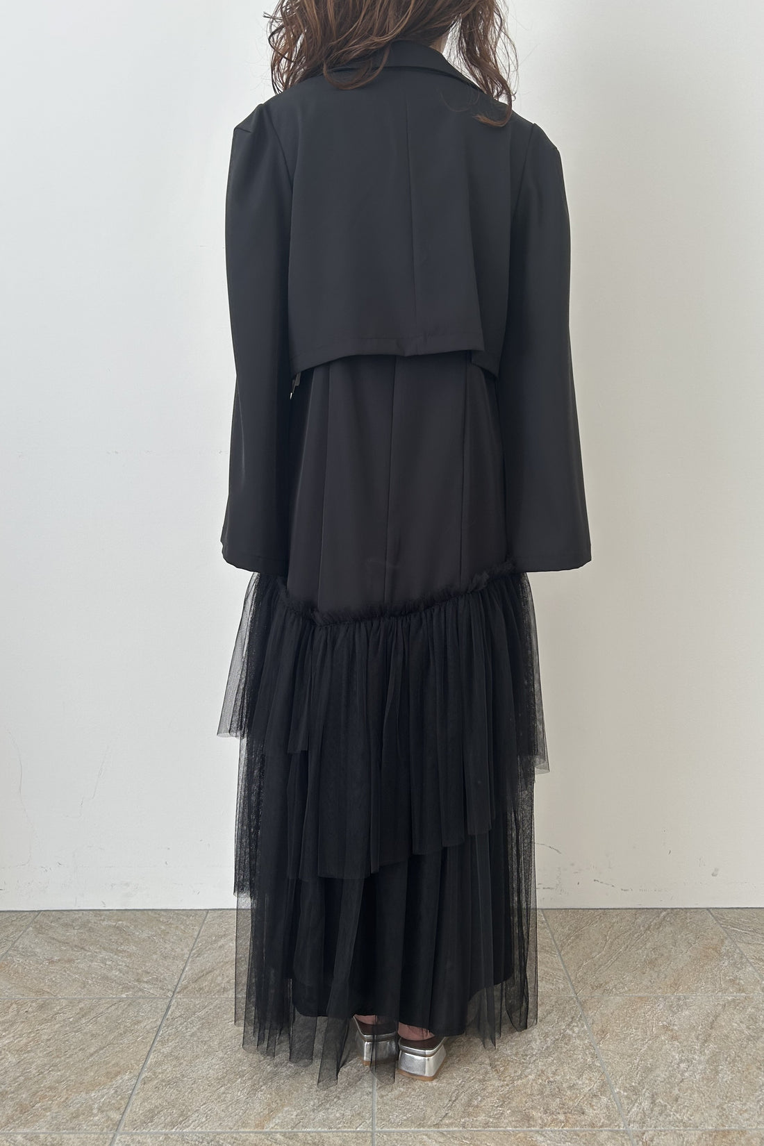 152cm/骨格ウェーブ　Sサイズ/ブラック着用 ヒール3cm