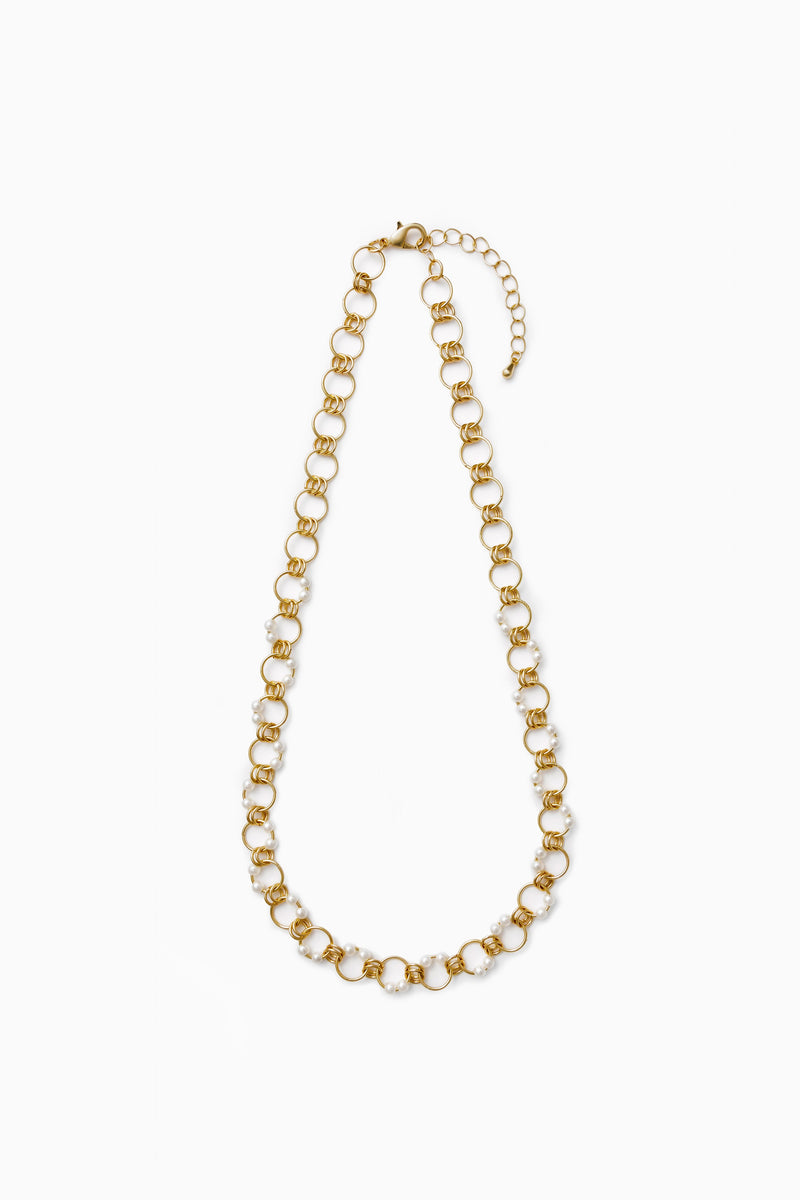 1024 Orbit pearl chain necklace