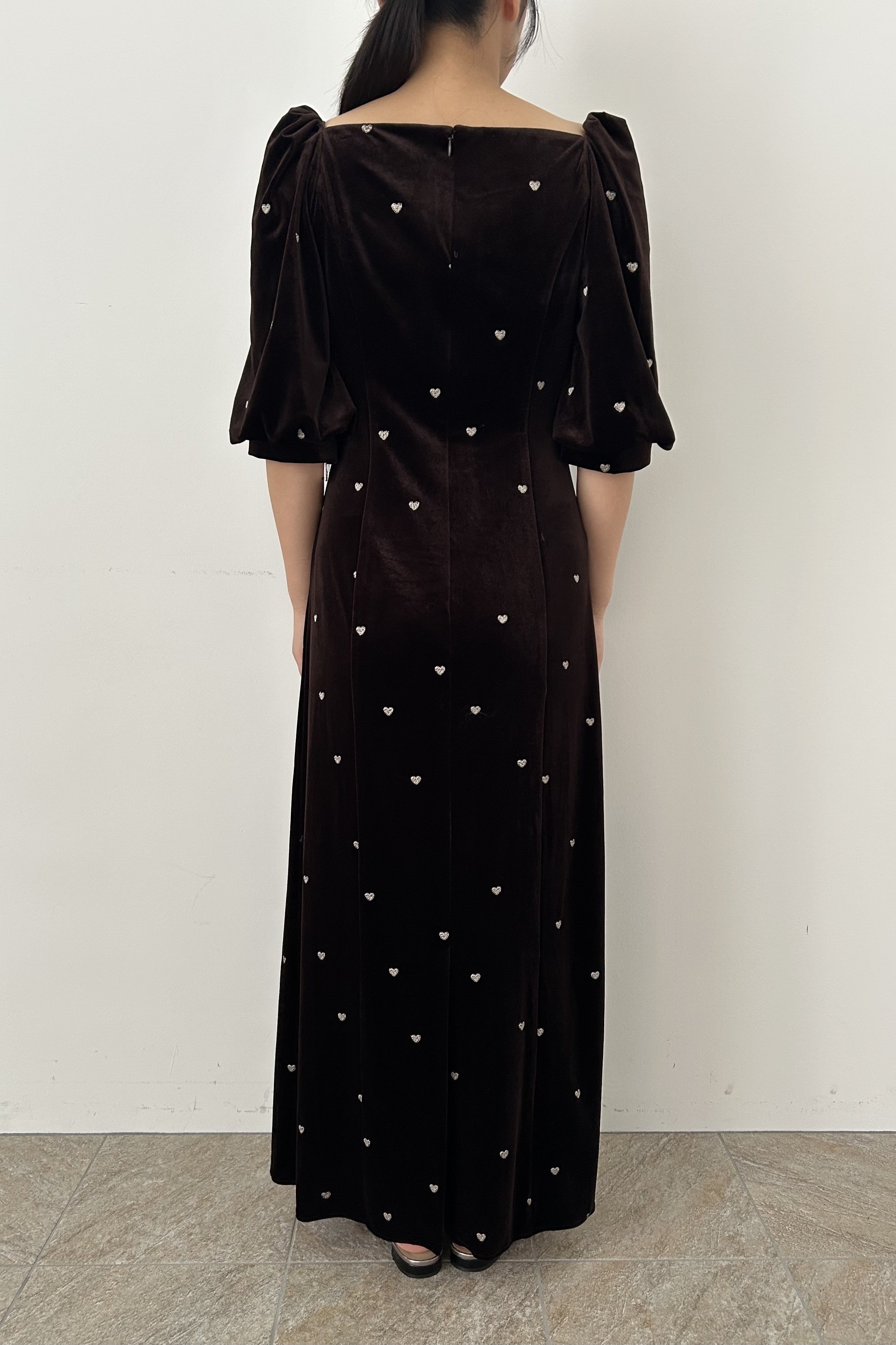 1035 Sweetheart velour dress