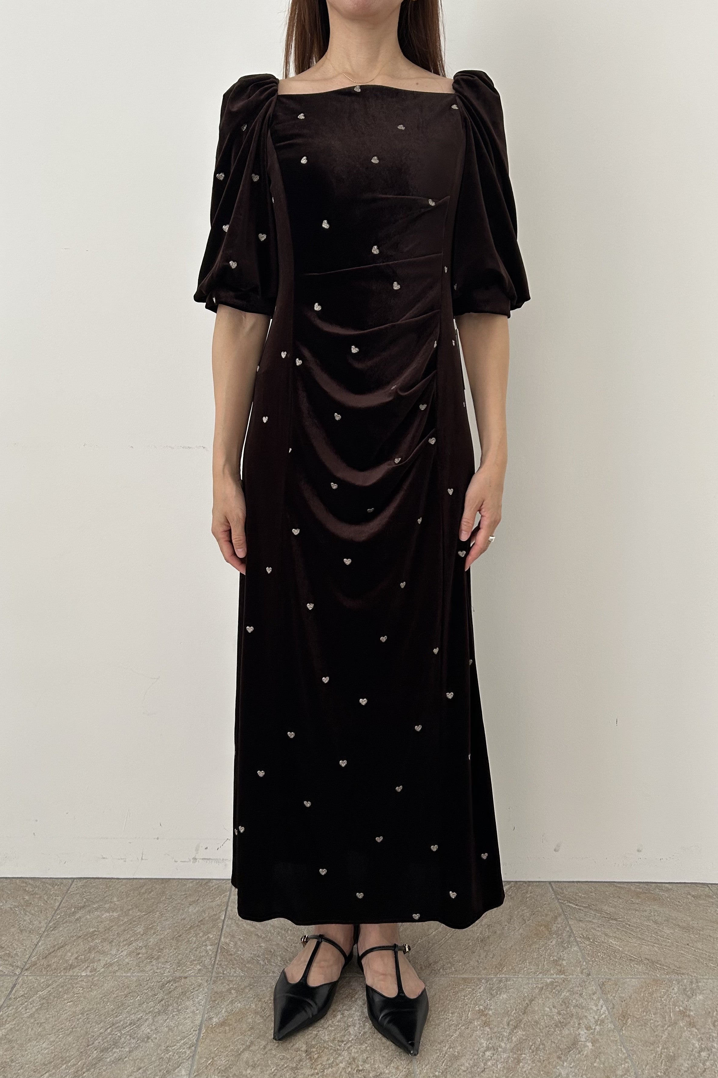 1035 Sweetheart velour dress