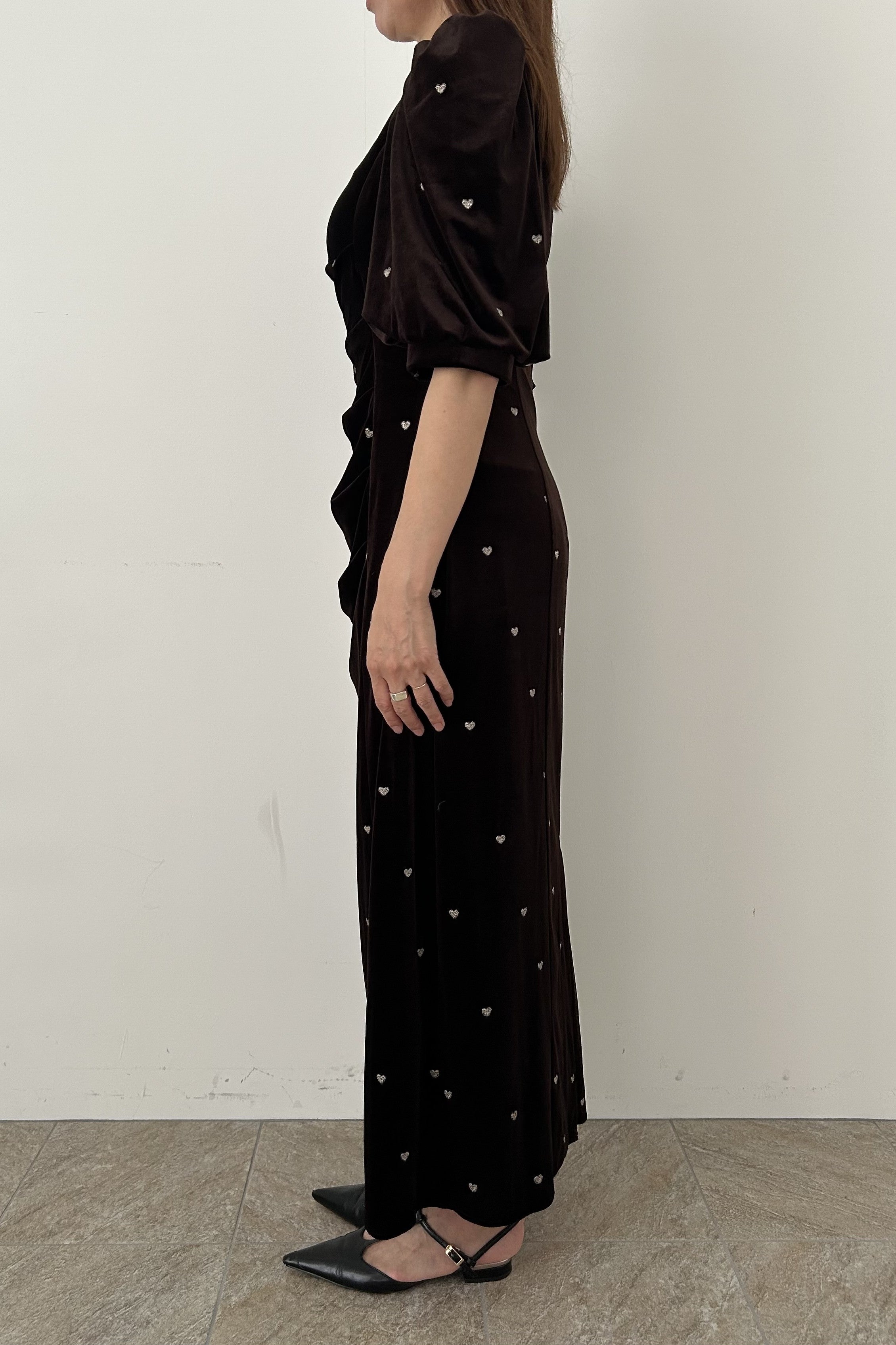1035 Sweetheart velour dress