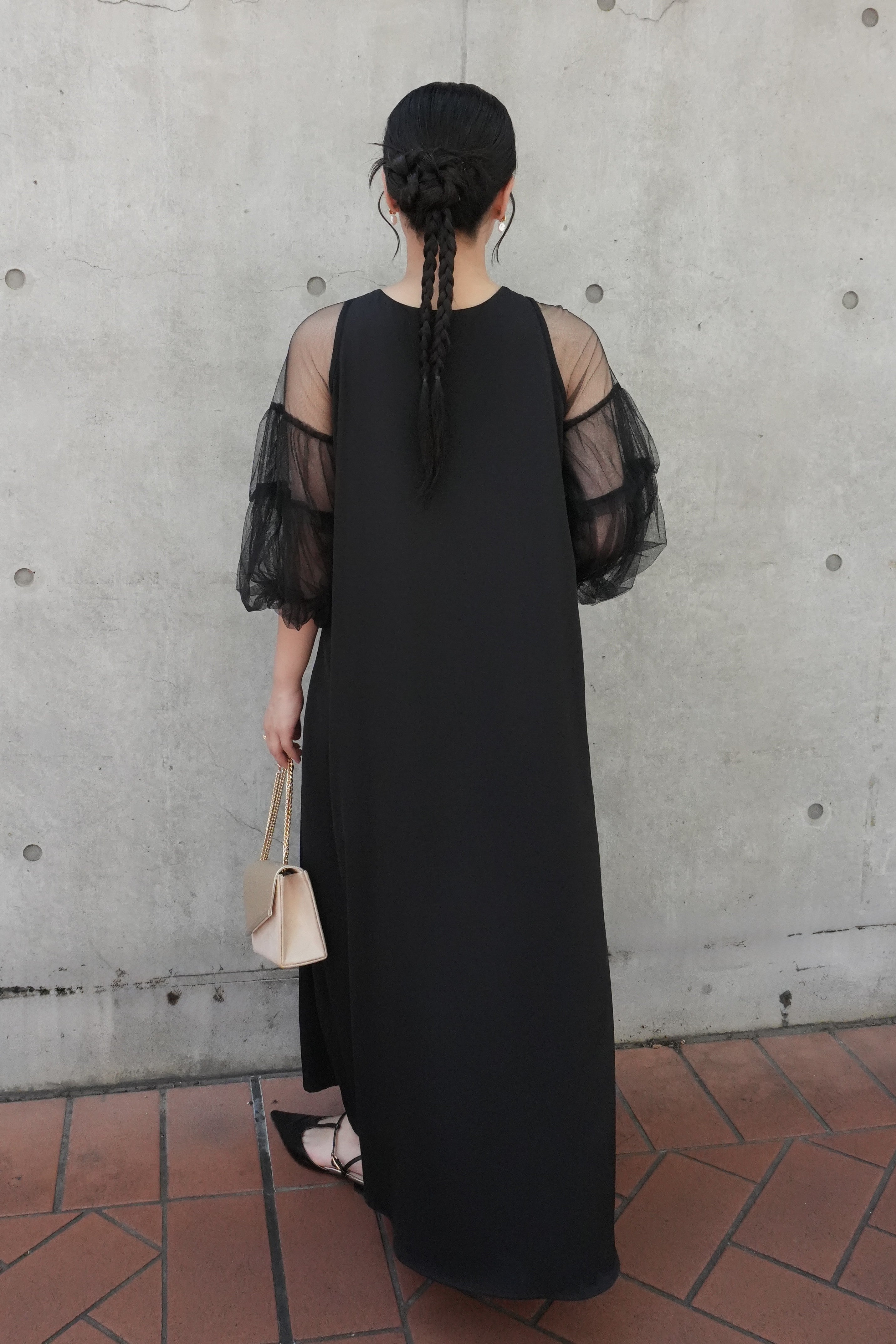 model:155cm size:S color:ブラック