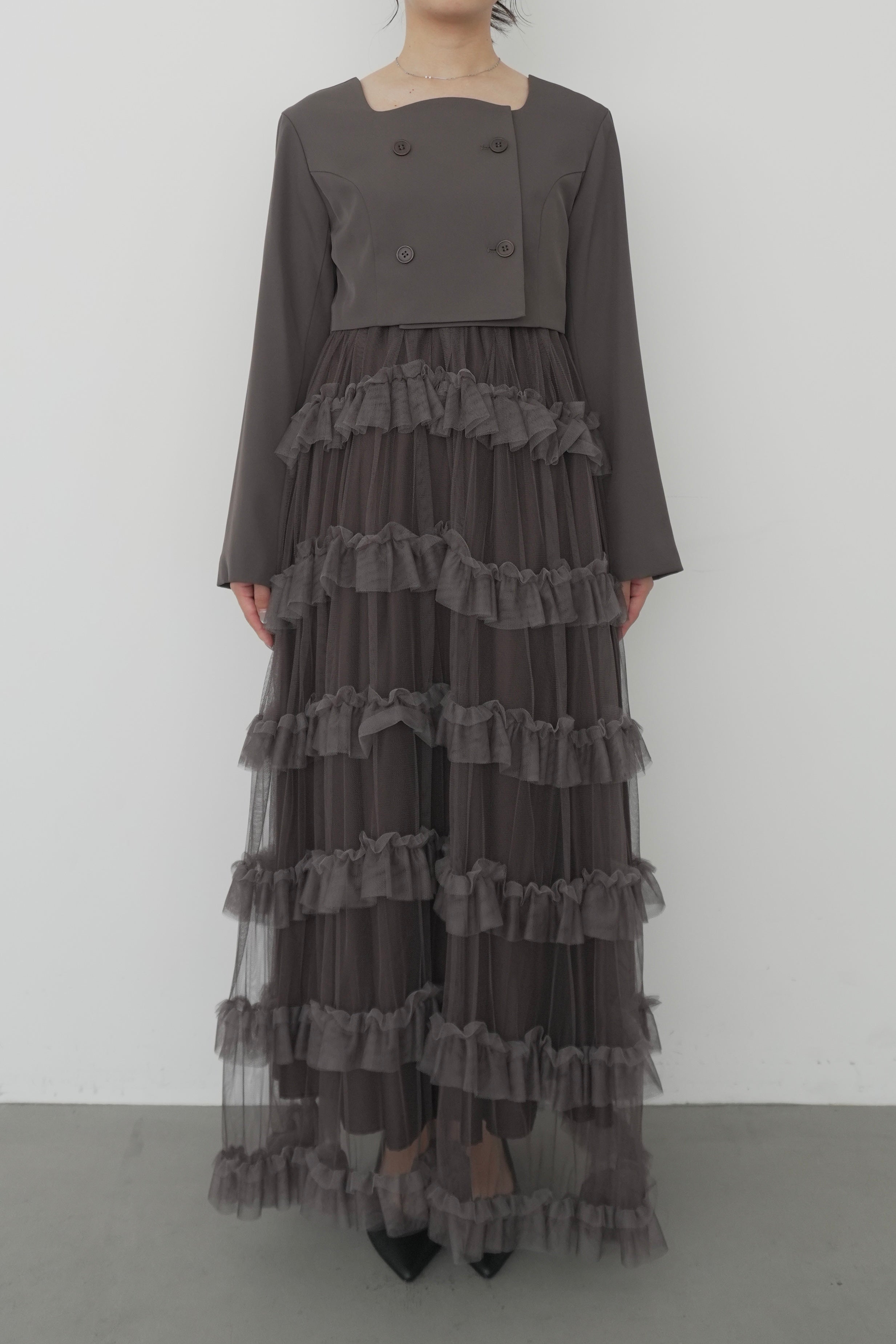 1040 Tiered tulle Skirt+JK