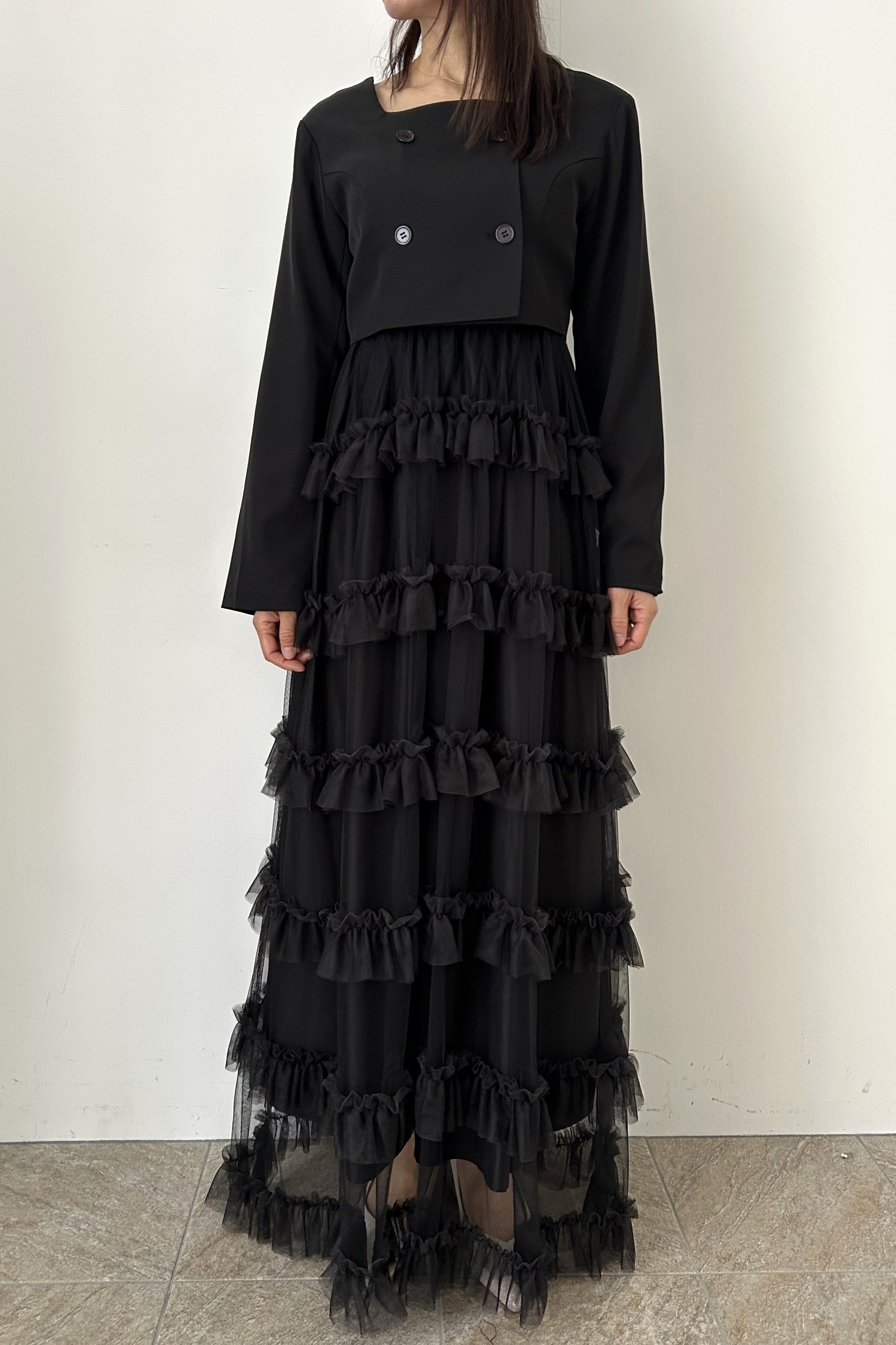 1040 Tiered tulle Skirt+JK