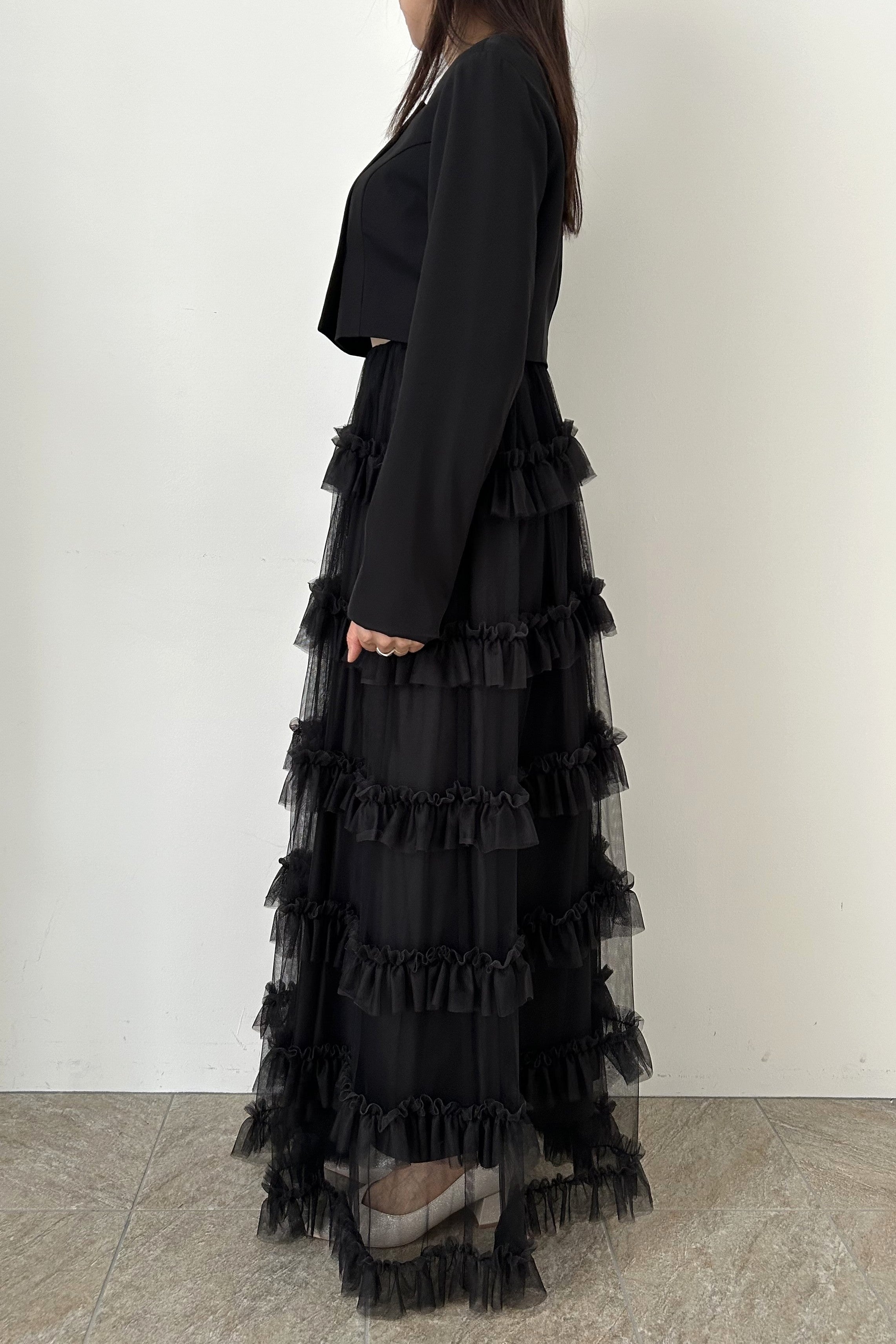 1040 Tiered tulle Skirt+JK