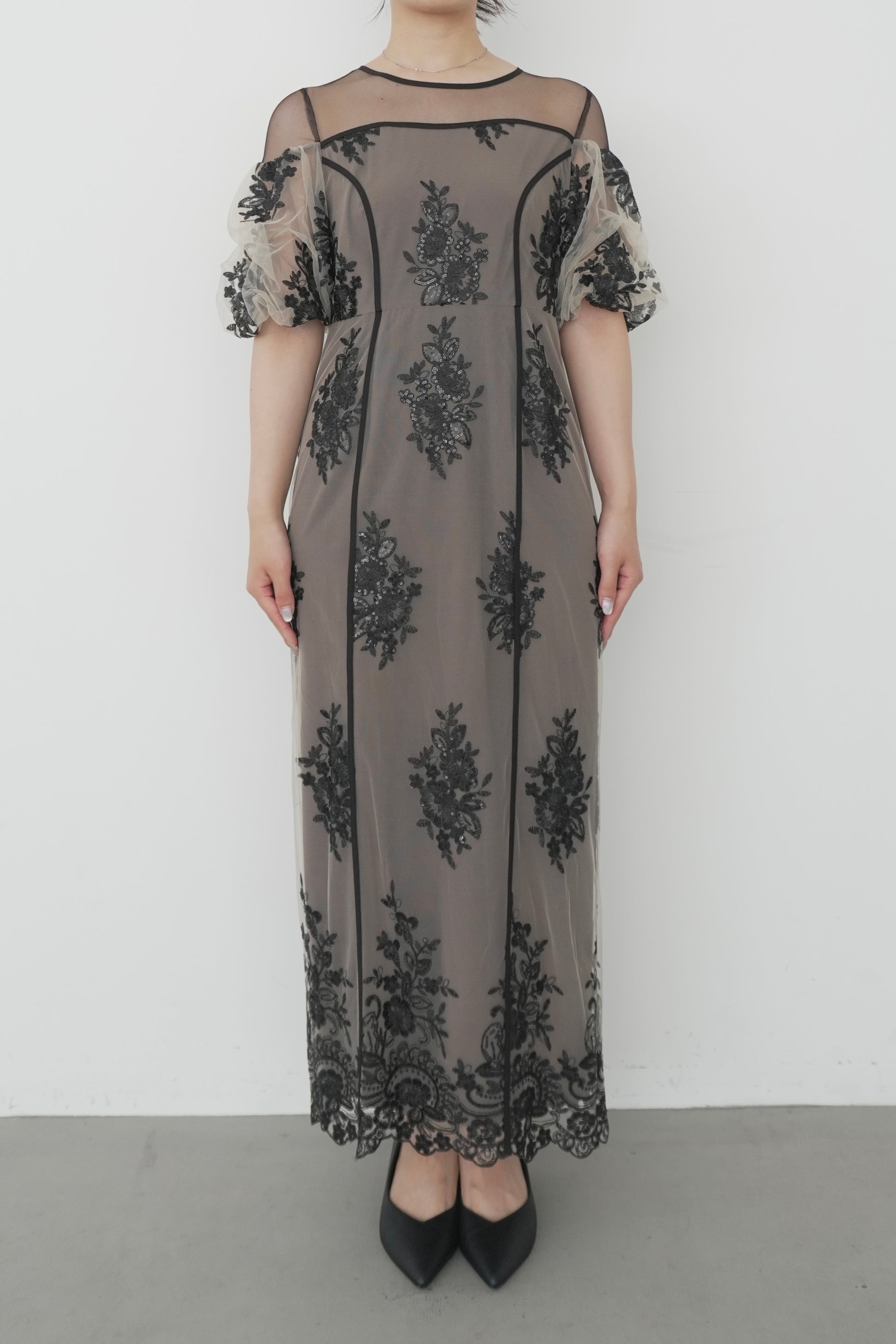model:159cm size:M color:ベージュ