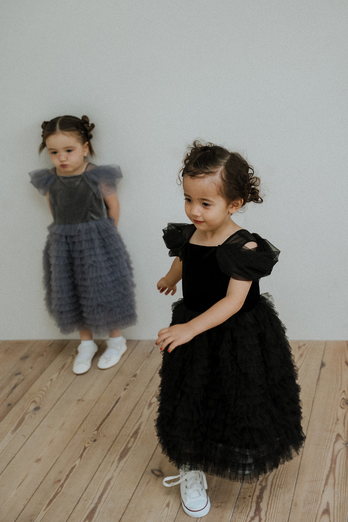 1155 Velour Ruffle Dress kids