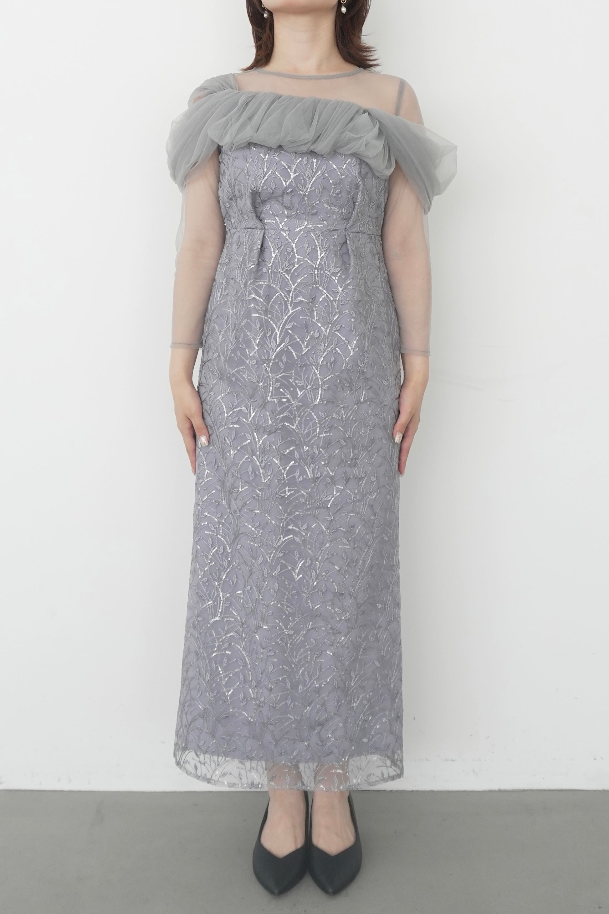 153cm/骨格ストレート　Sサイズ/グレー着用 ヒール5.2cm