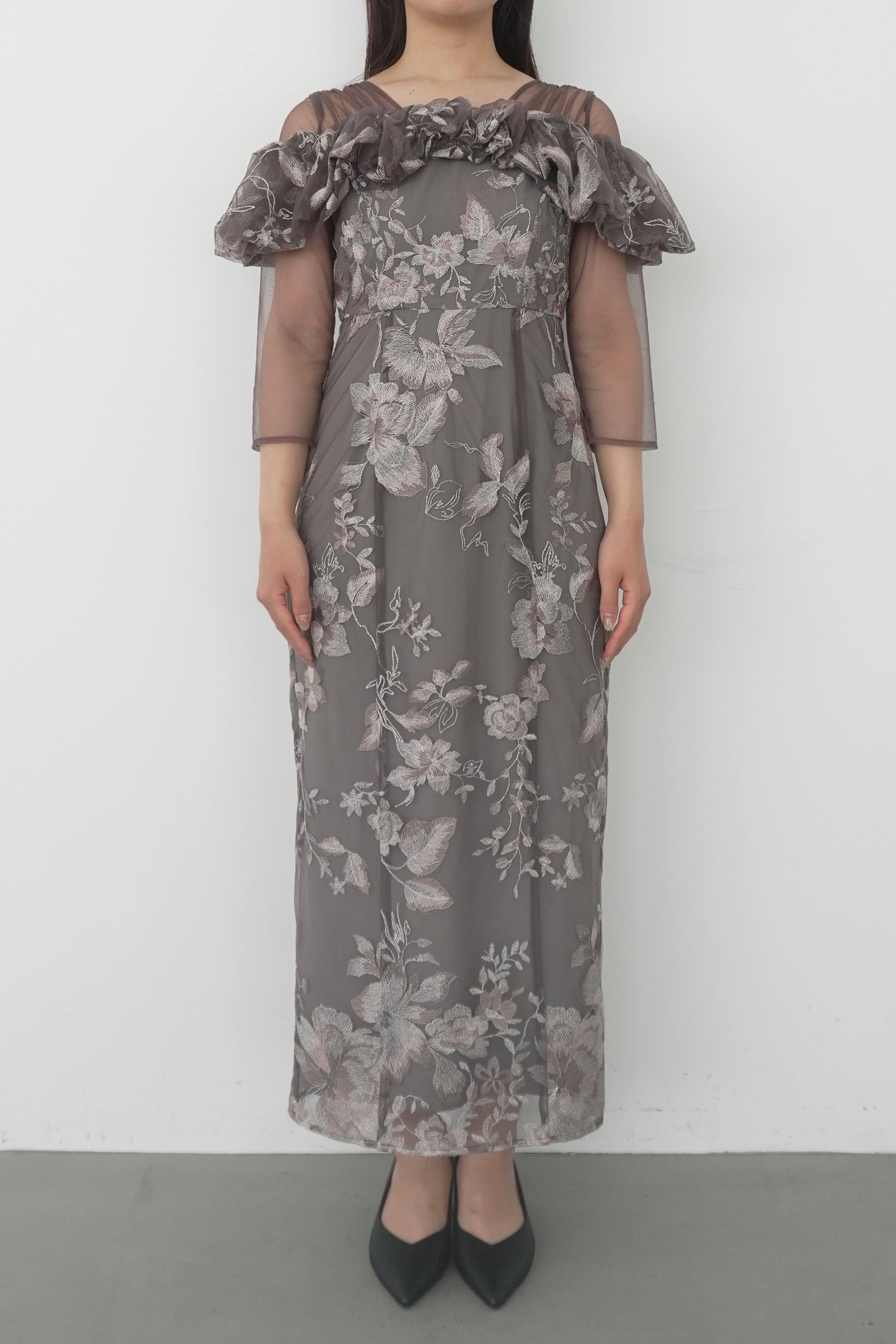 model:159cm size:M color:チャコール
