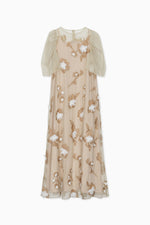 1132 3D Floral A-line Dress