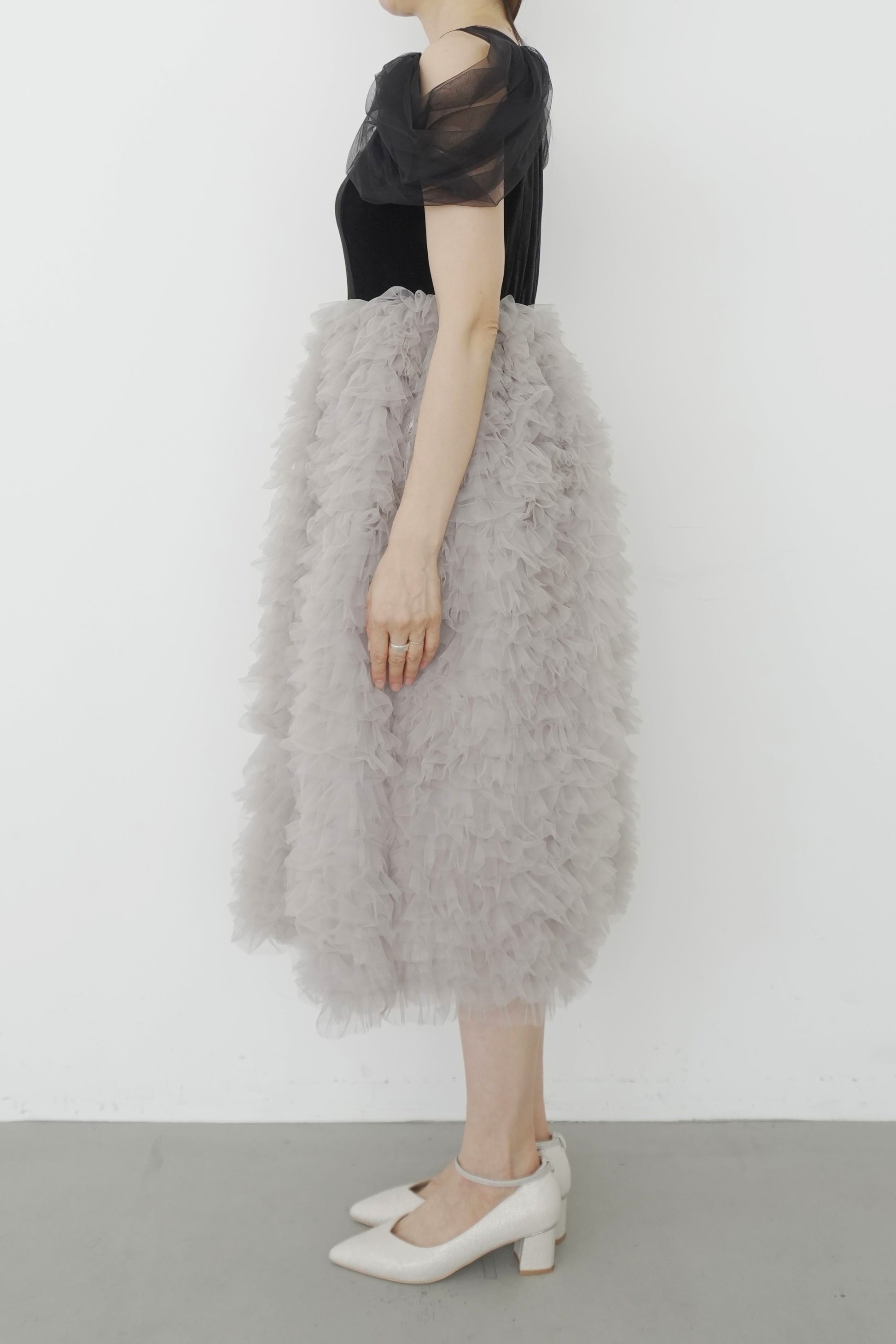 model:164cm size:M color:ブラック×ベージュ