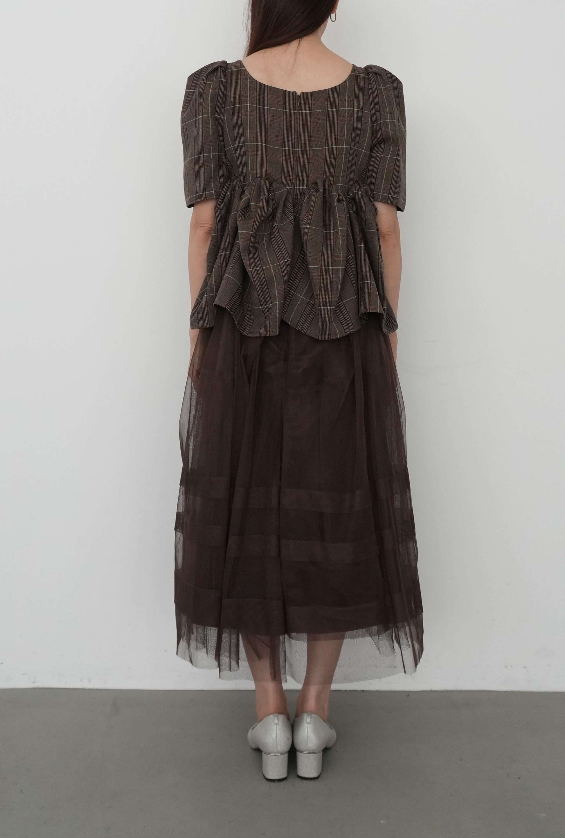 model:164cm size:L color:ブラウン