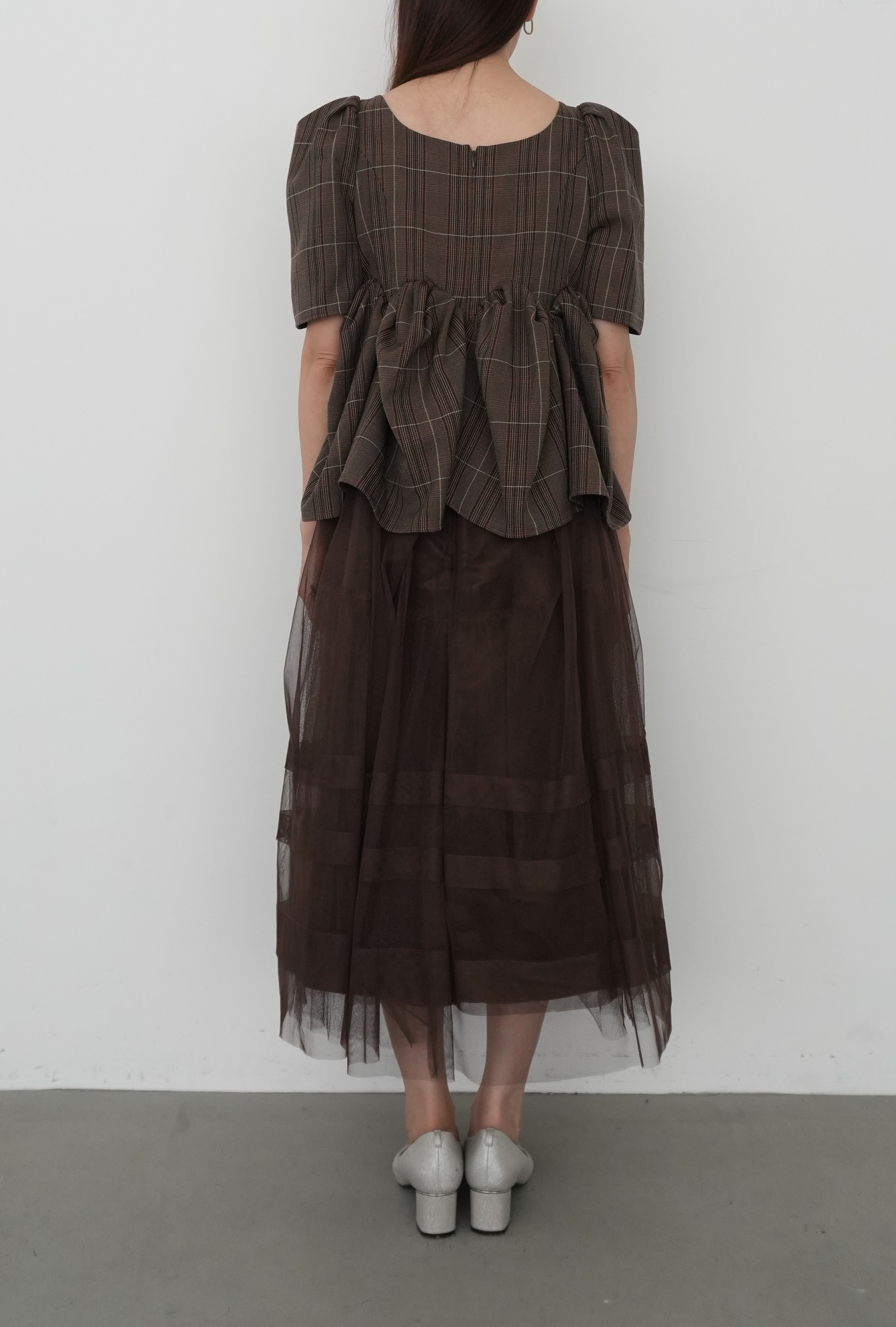 model:164cm size:L color:ブラウン