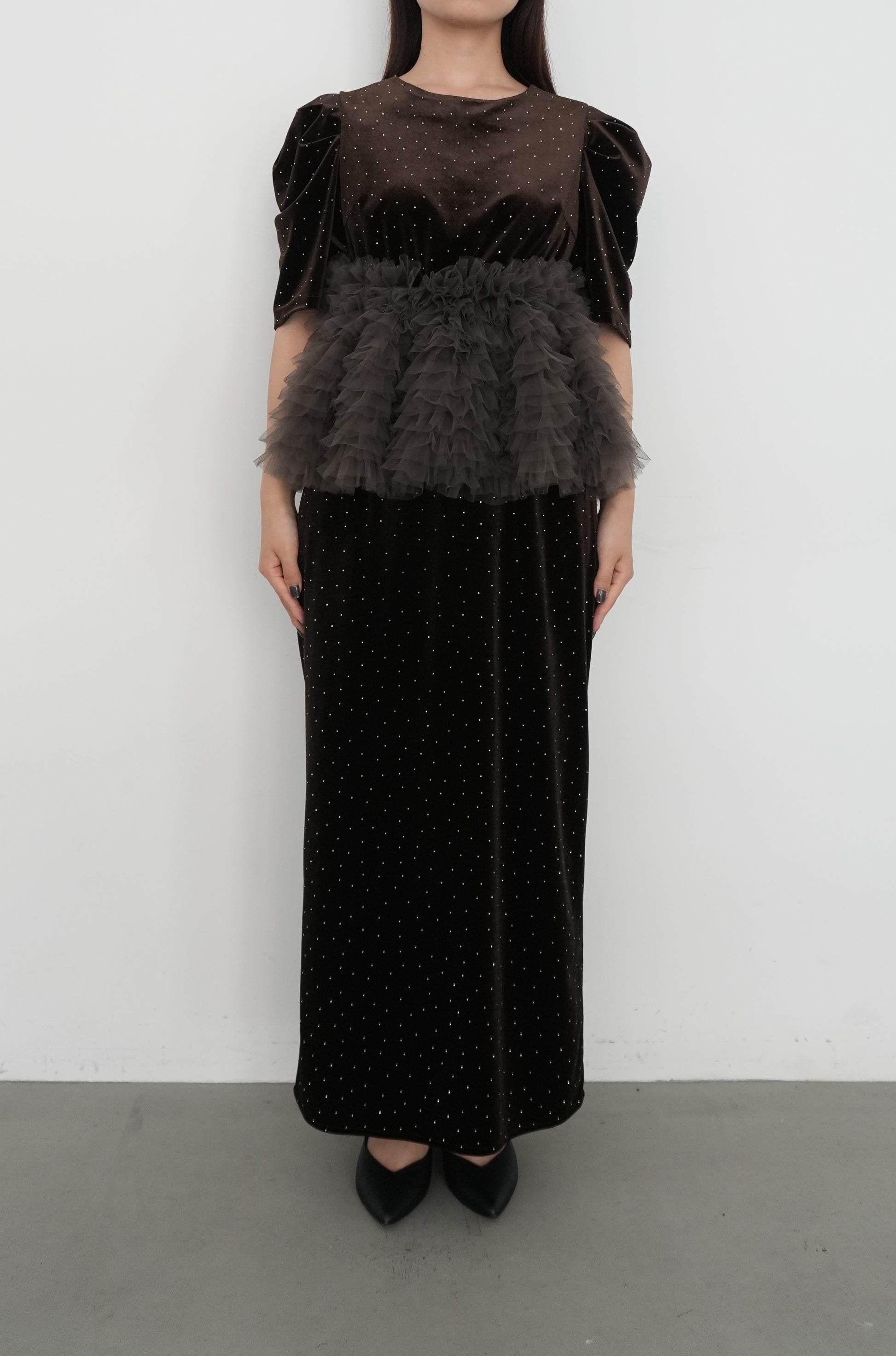 model:159cm size:L color:ブラウン