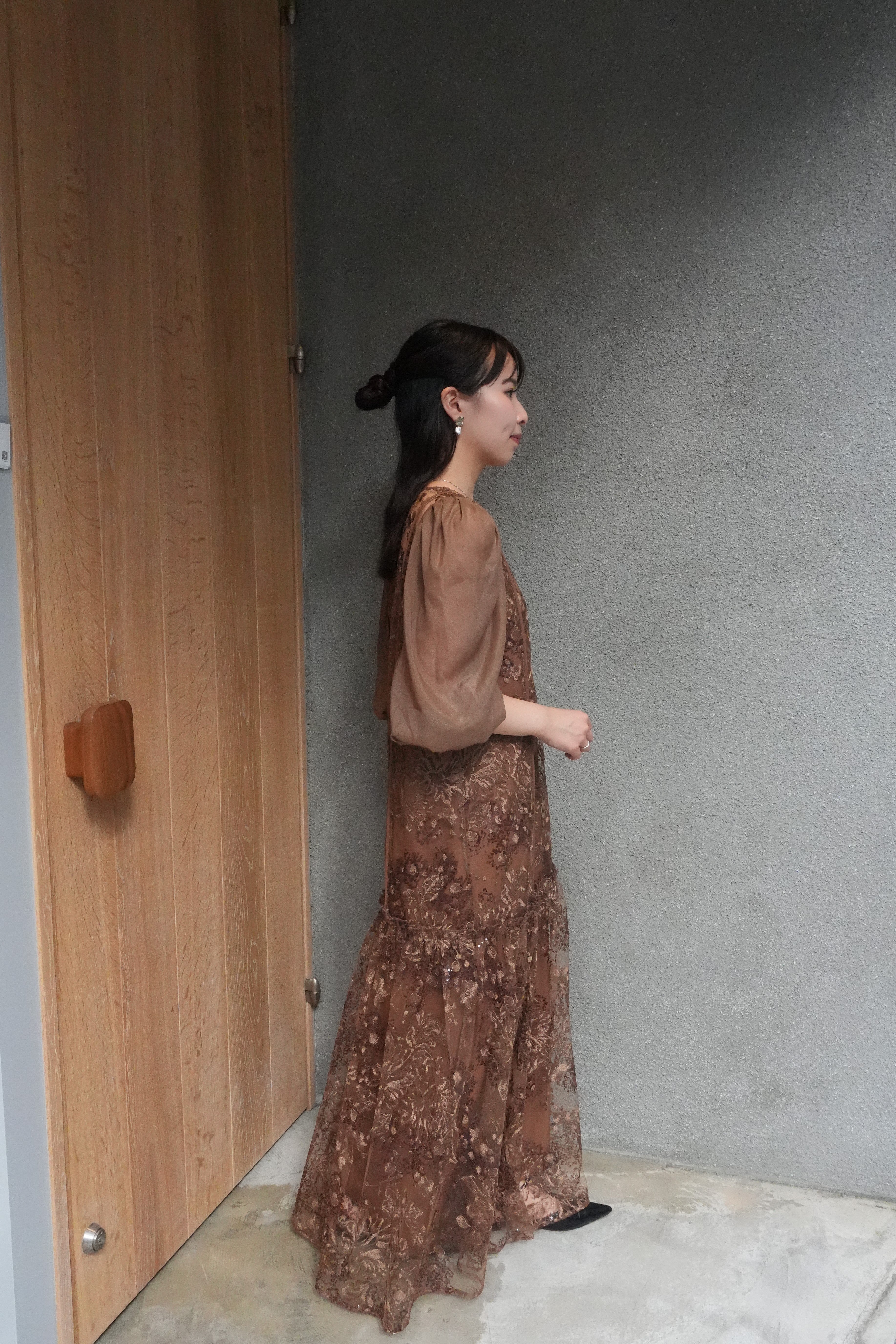 model:159cm color:ブラウン