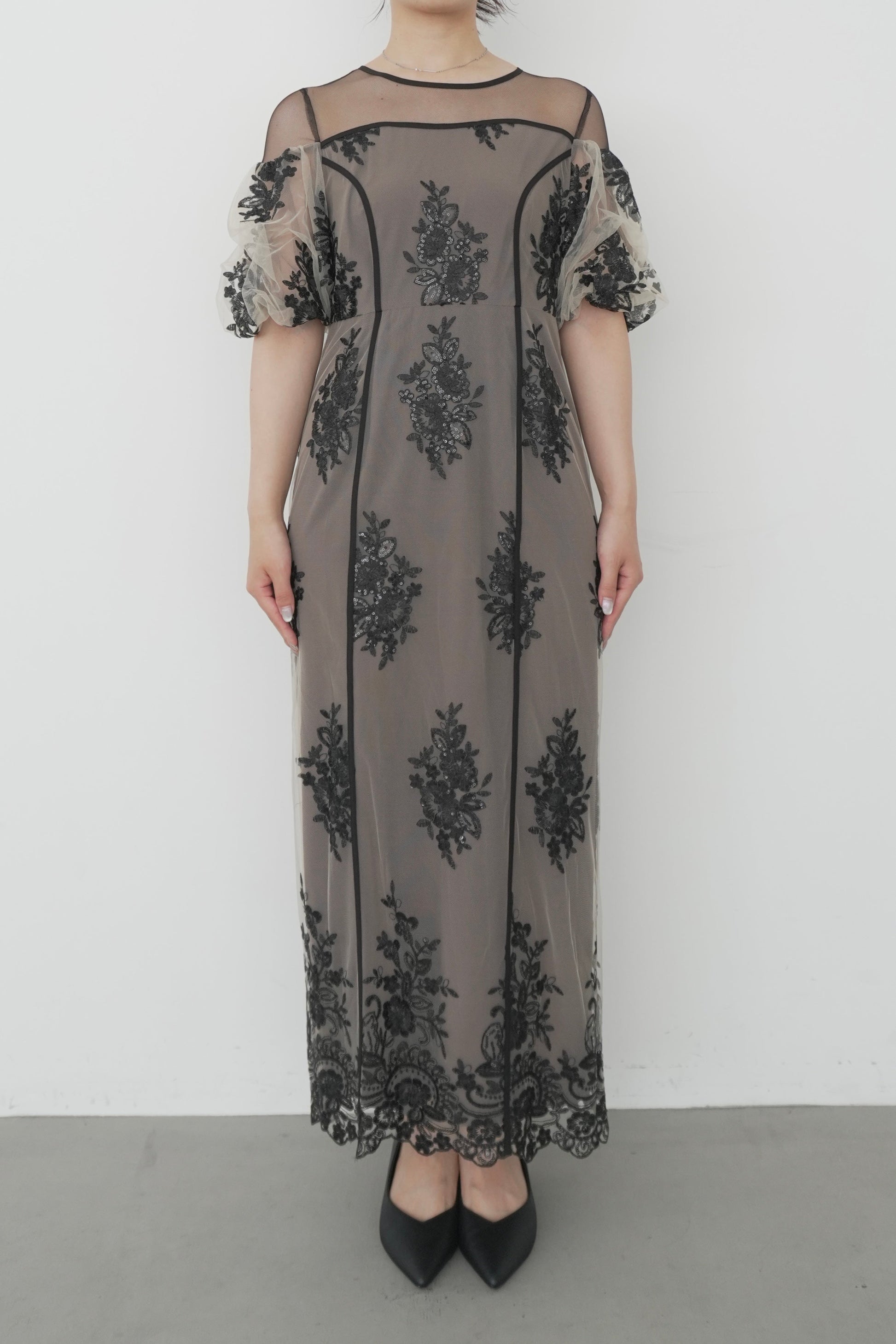 model:159cm size:M color:ベージュ