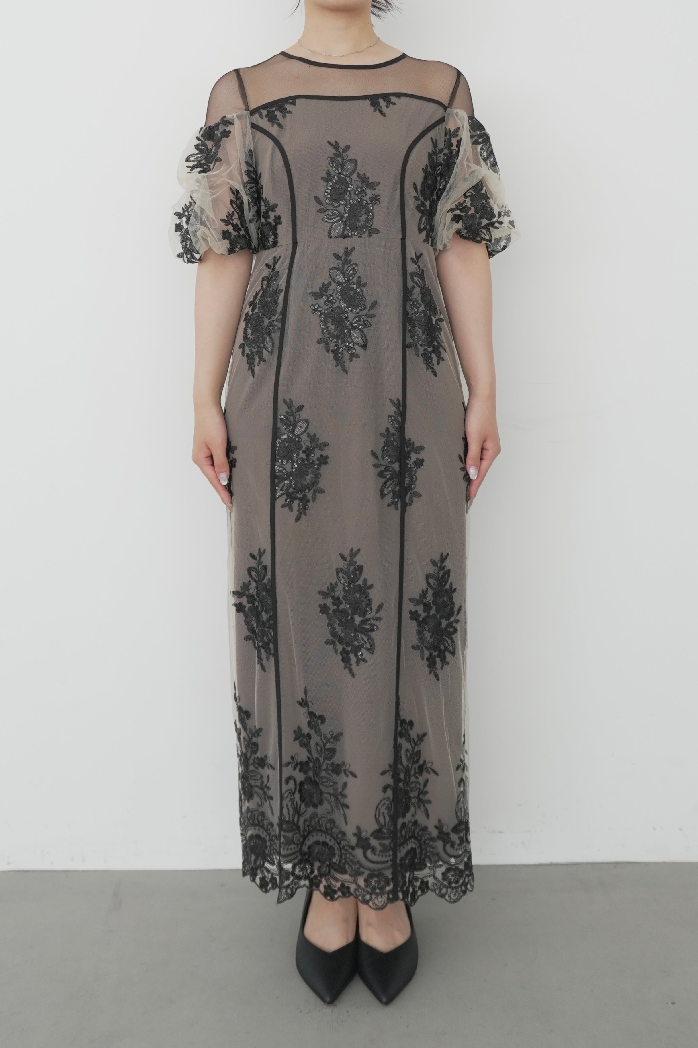 model:159cm size:M color:ベージュ