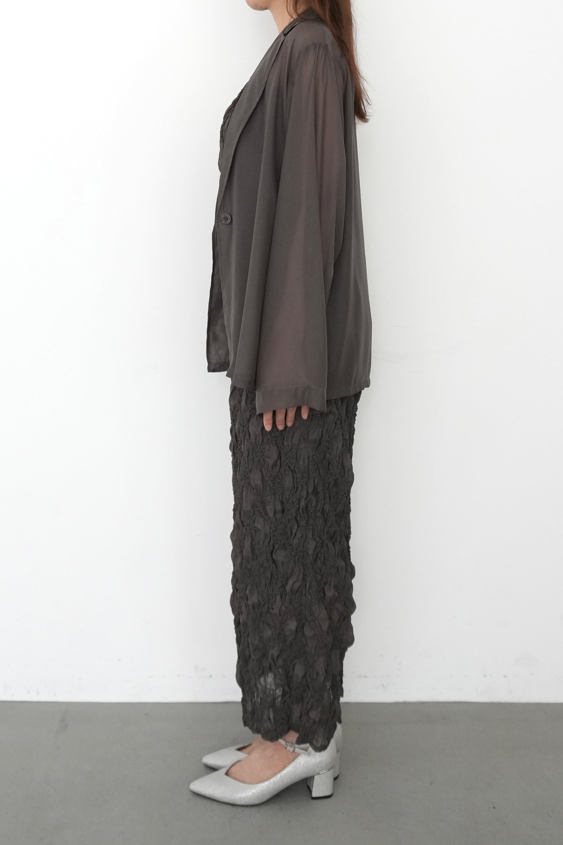 model:164cm size:L color:グレー