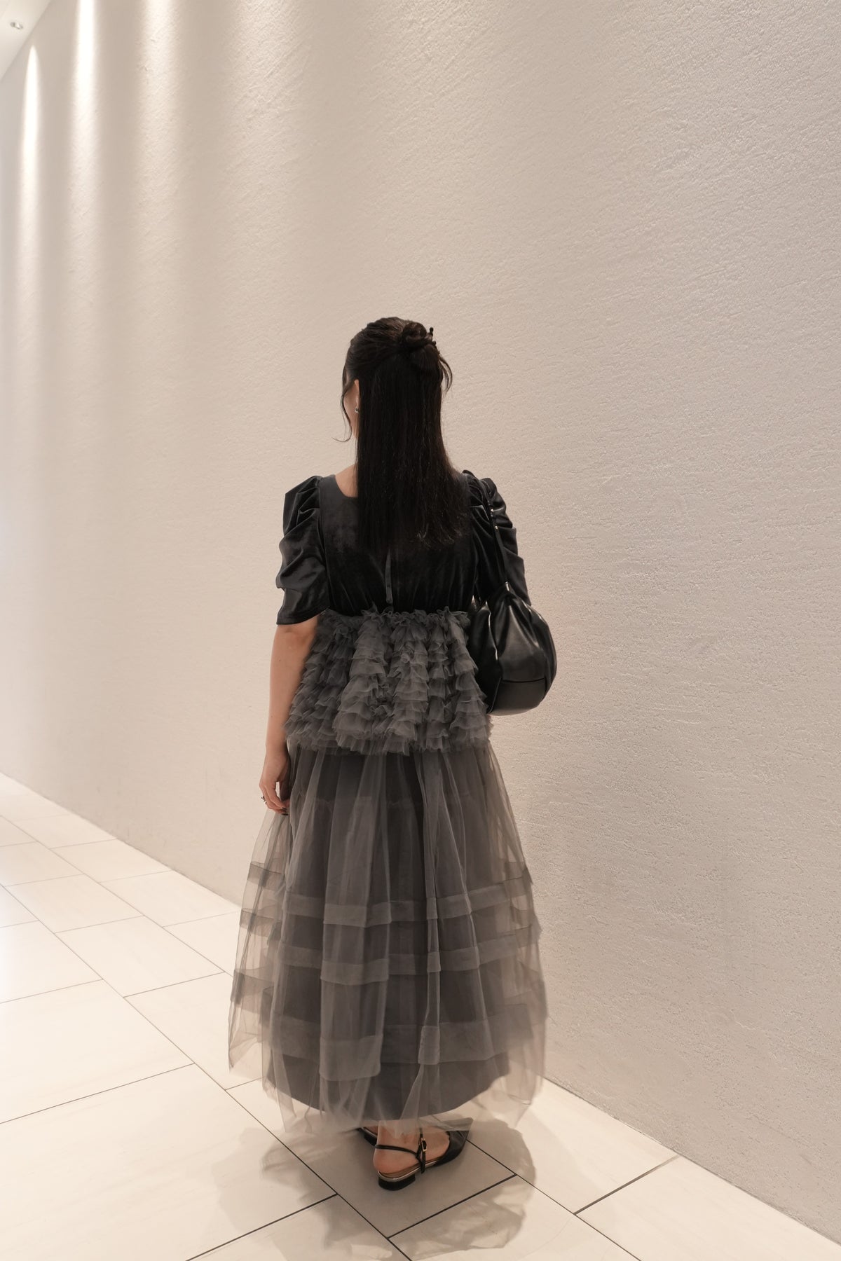 model:159cm size:M color:ブルーグレー