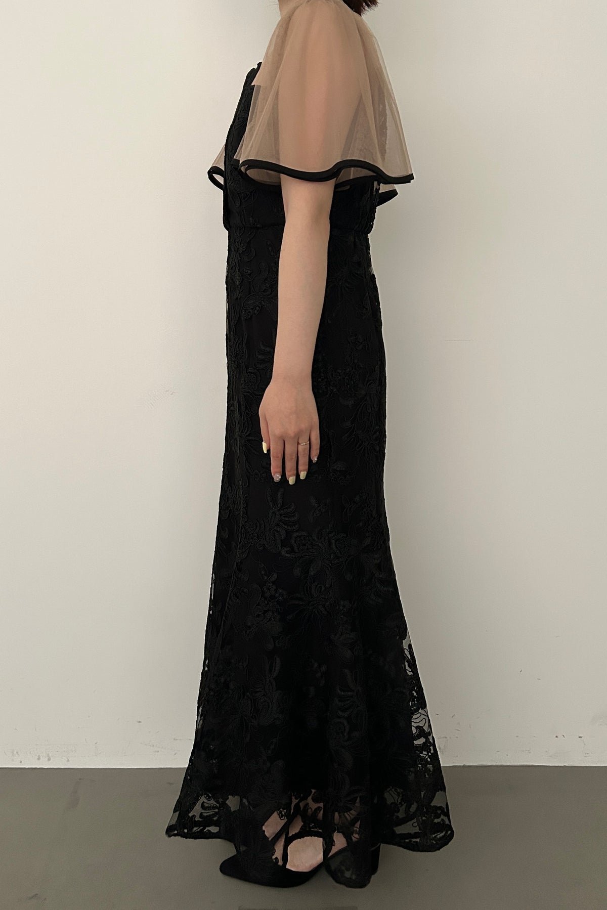 model:153cm size:M color:ブラック×ベージュ