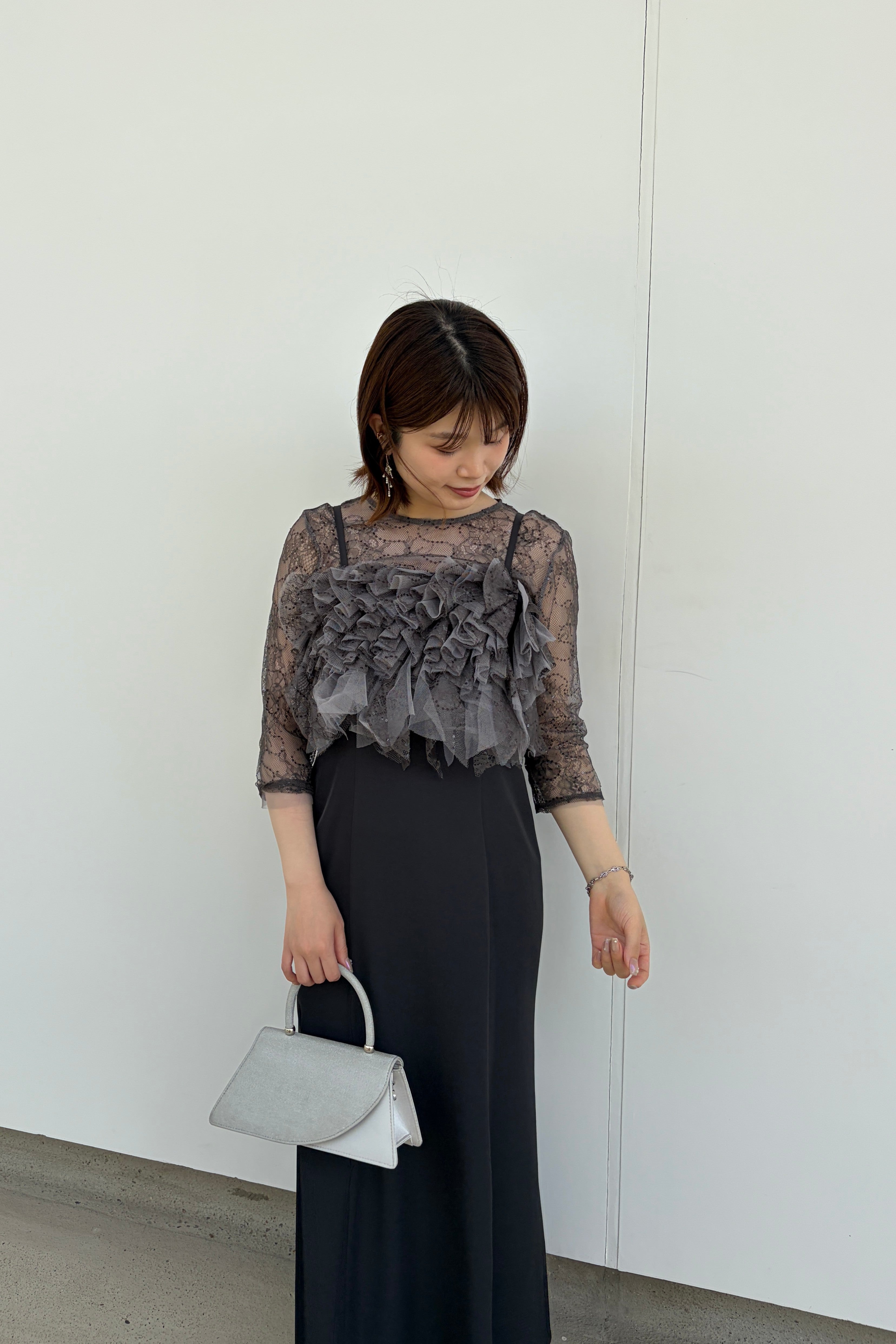 model:153cm size:S color:チャコール