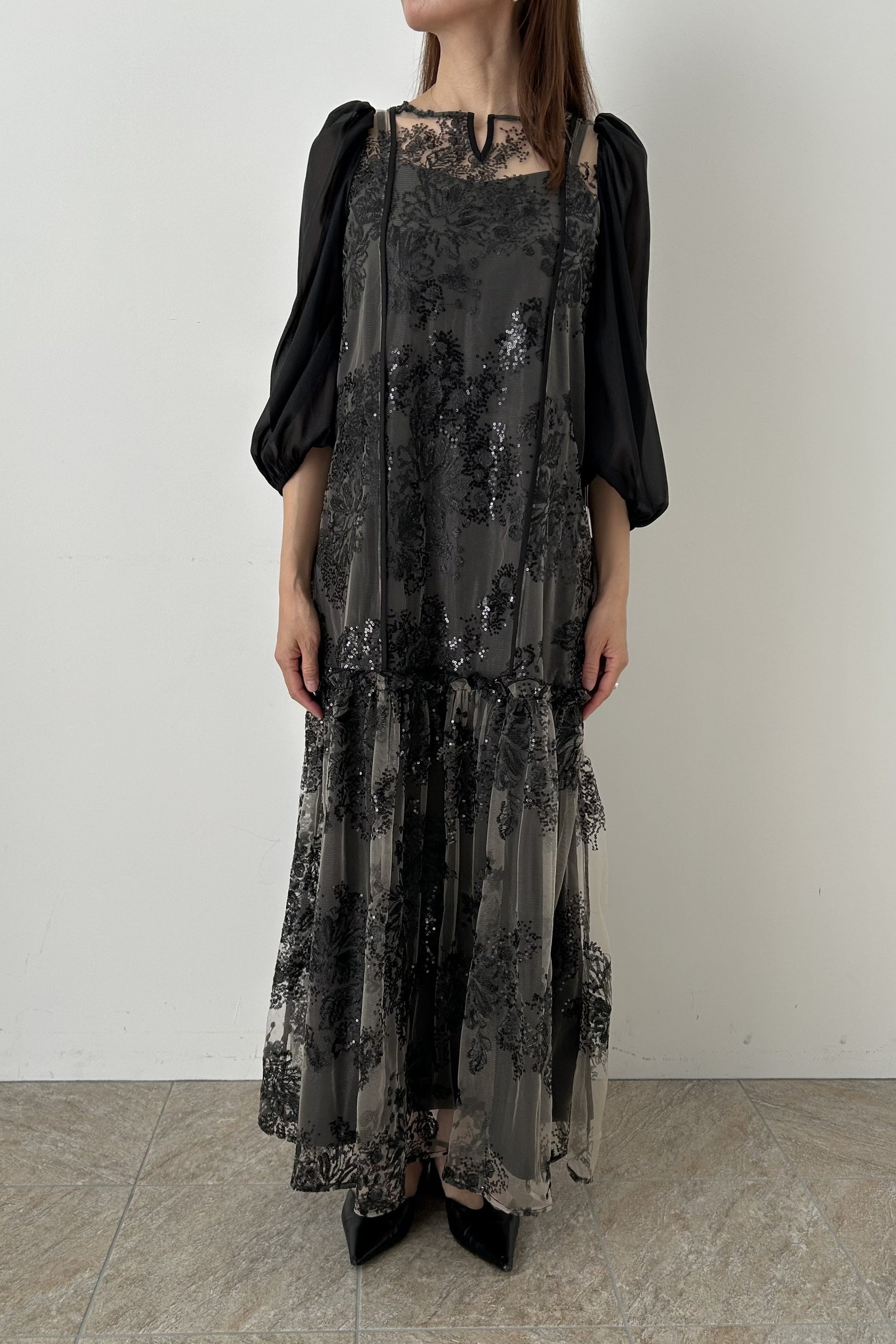 model:164cm size:L color:ブラック