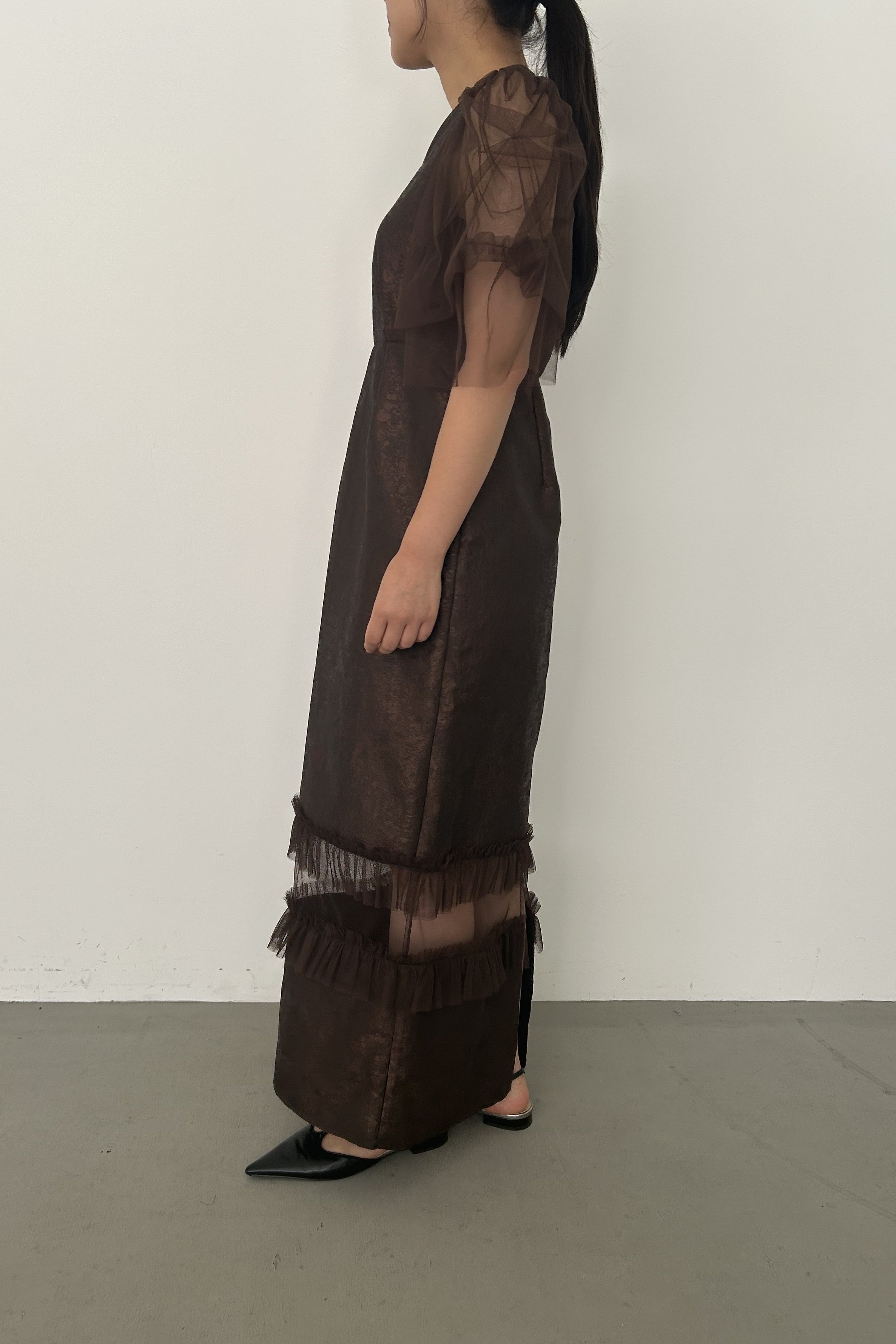 model:155cm size:M color:ブラウン