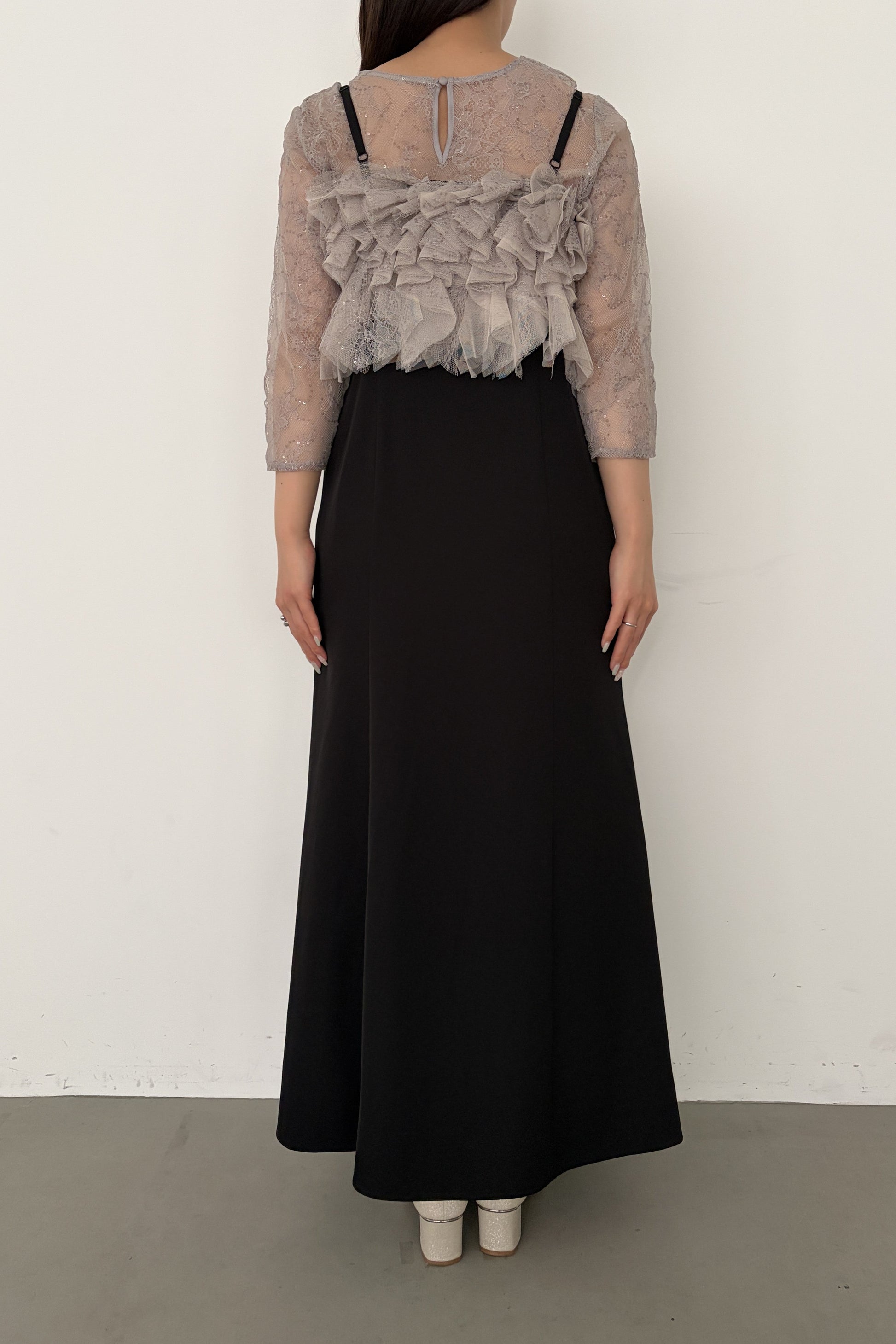 model:159cm size:M color:ブラック×ベージュ