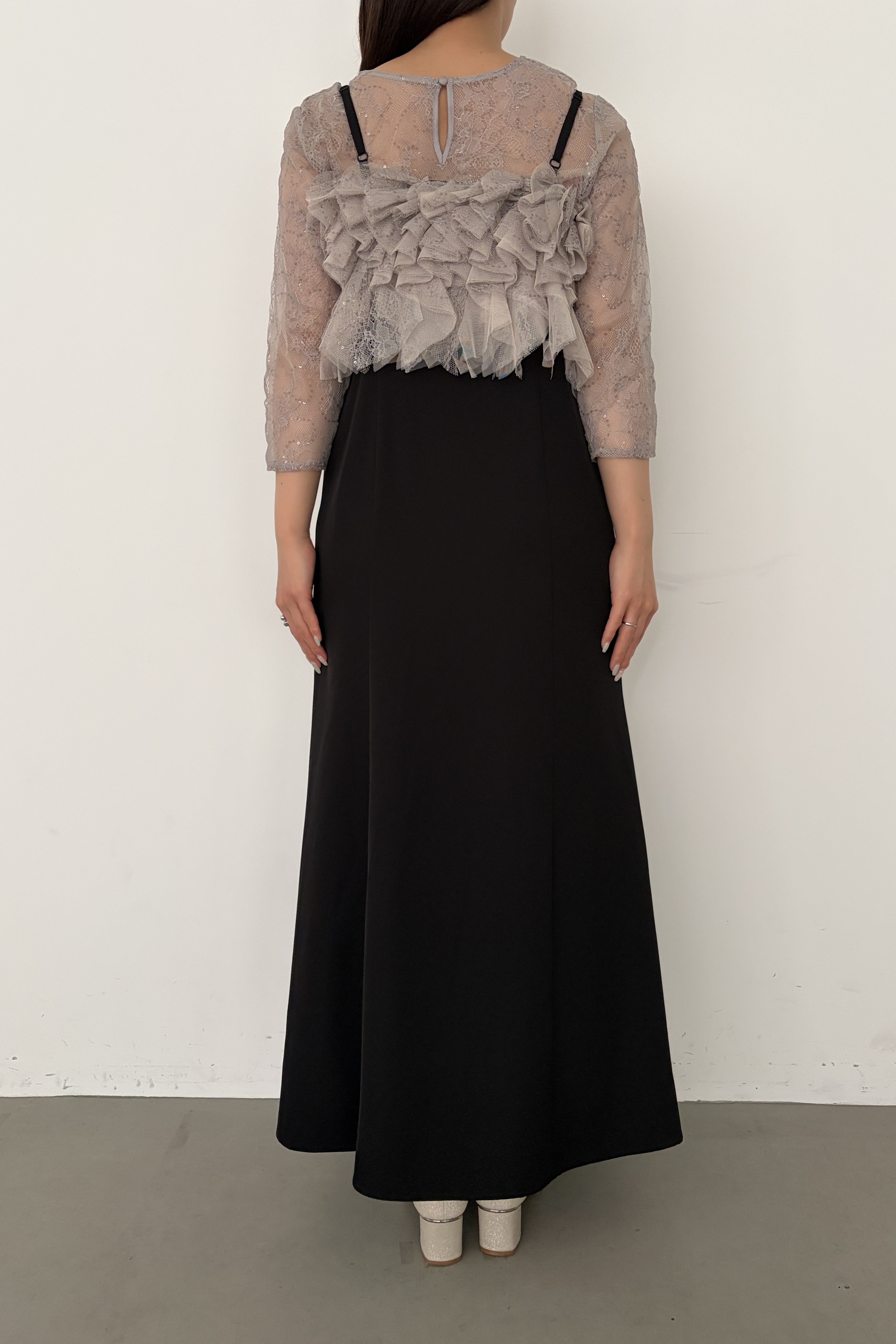 model:159cm size:M color:ブラック×ベージュ