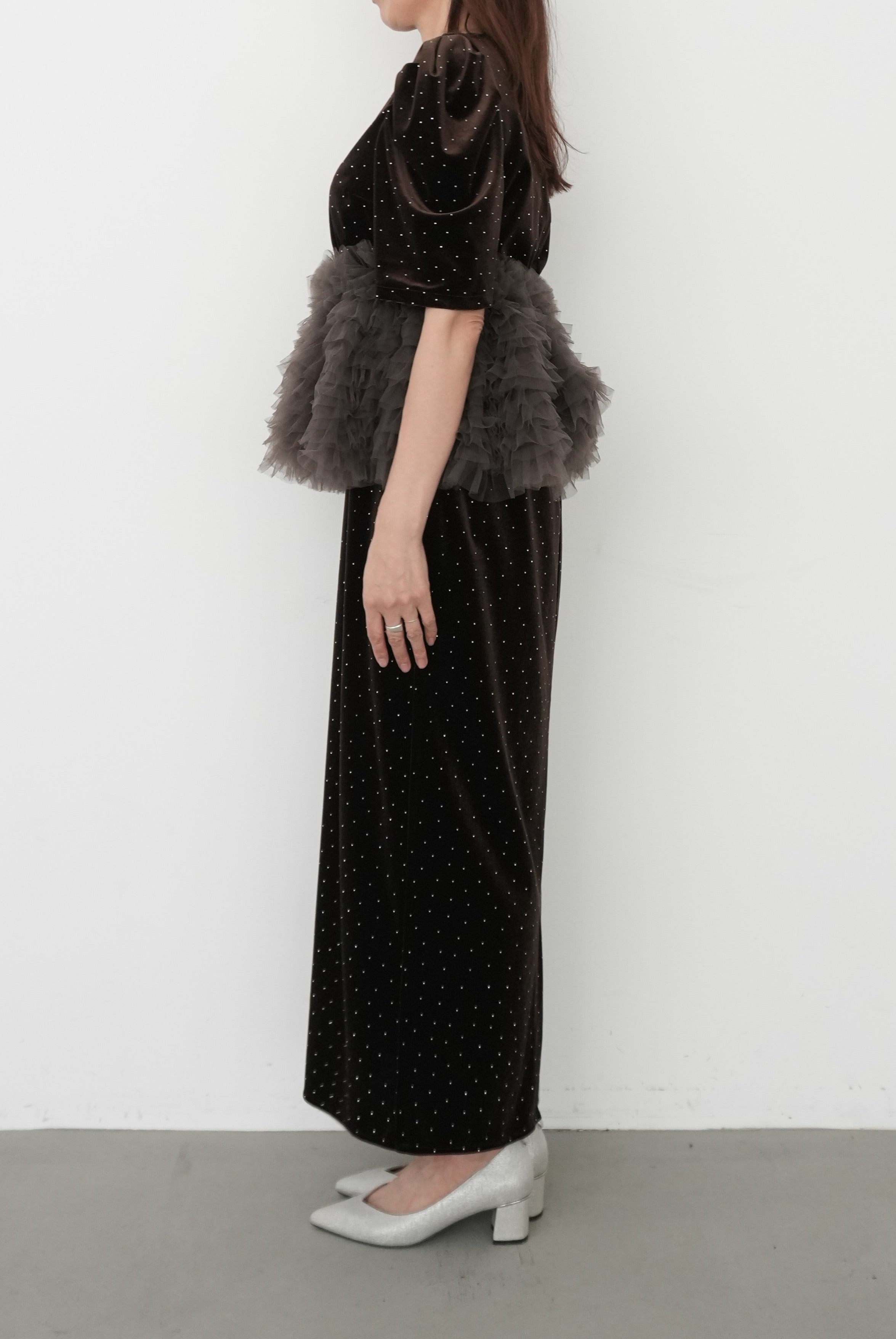 model:164cm size:L color:ブラウン