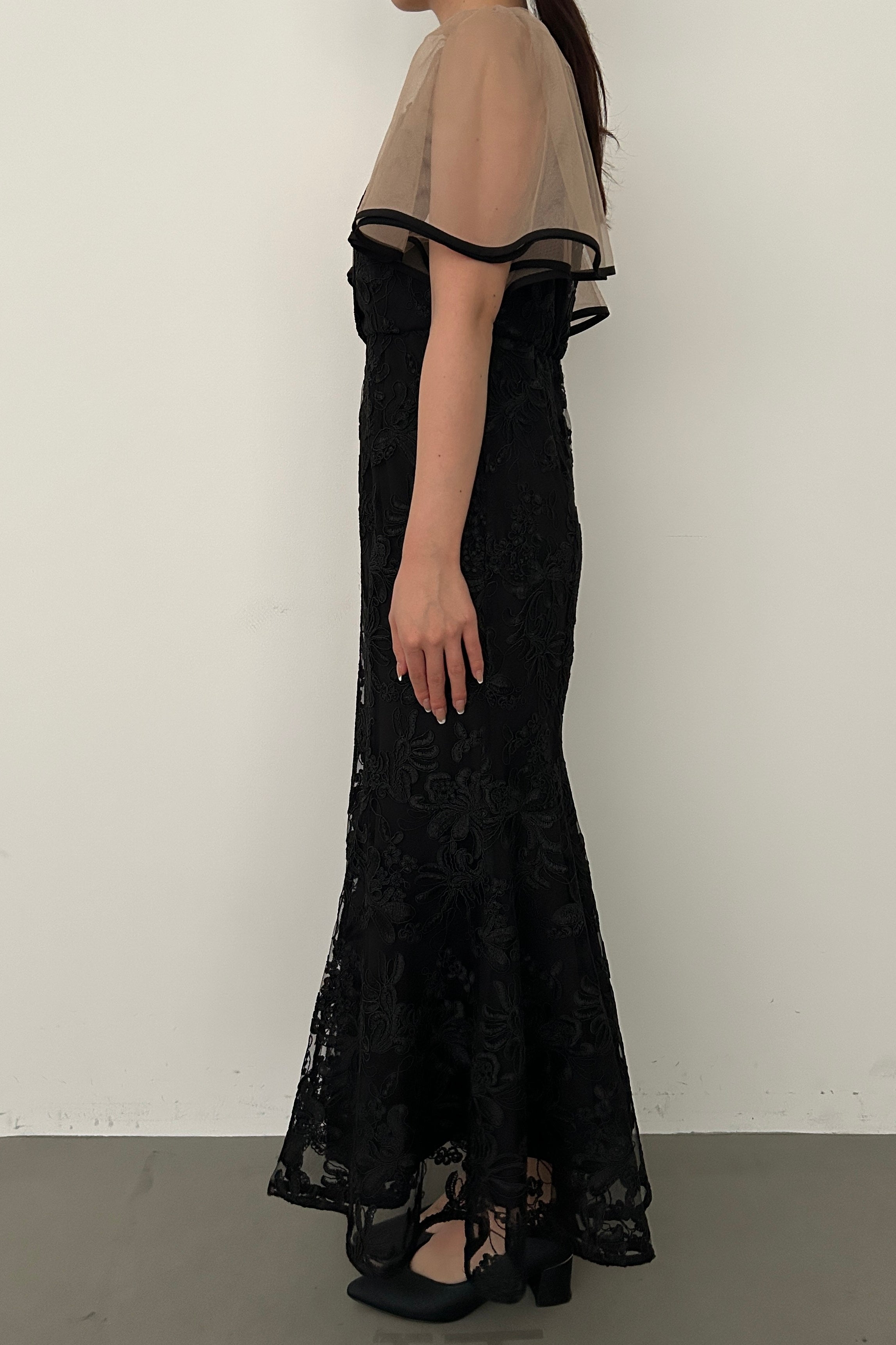 model:159cm size:M color:ブラック×ベージュ