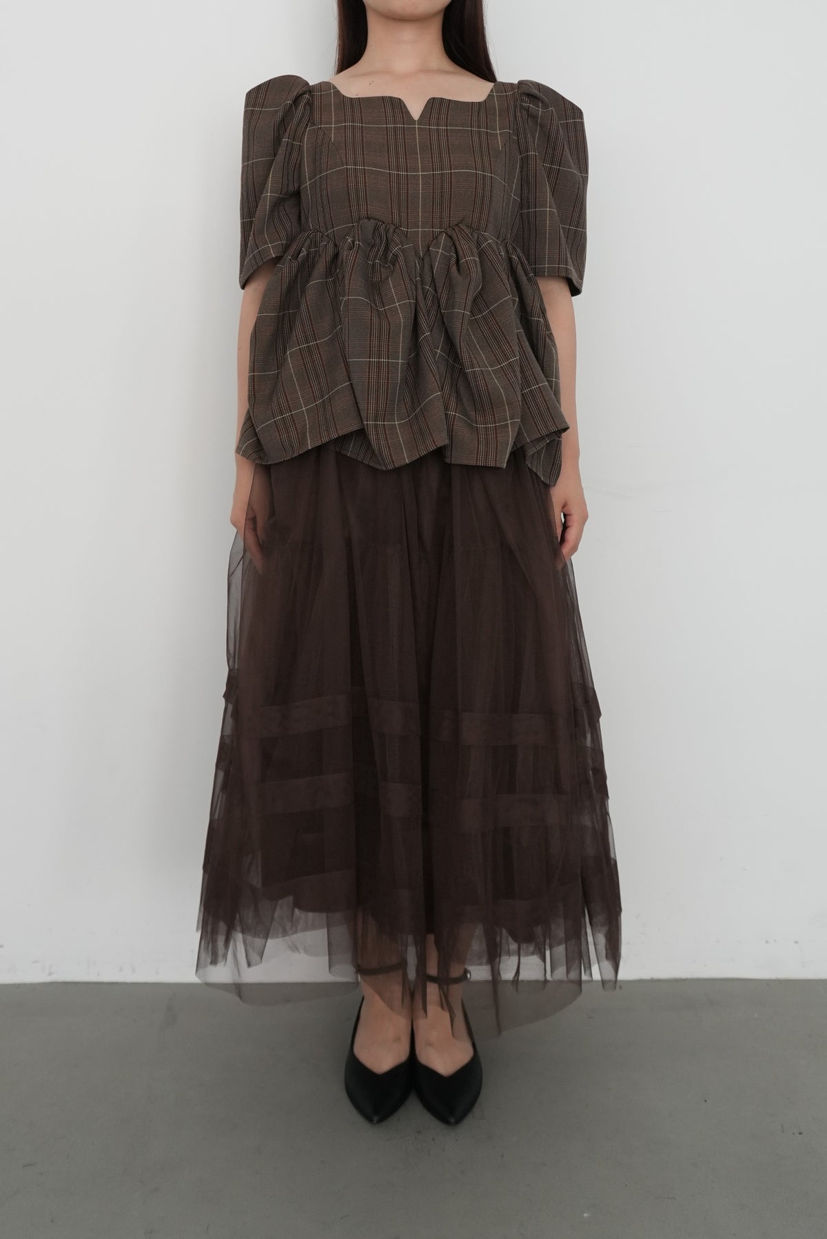 model:159cm size:L color:ブラウン