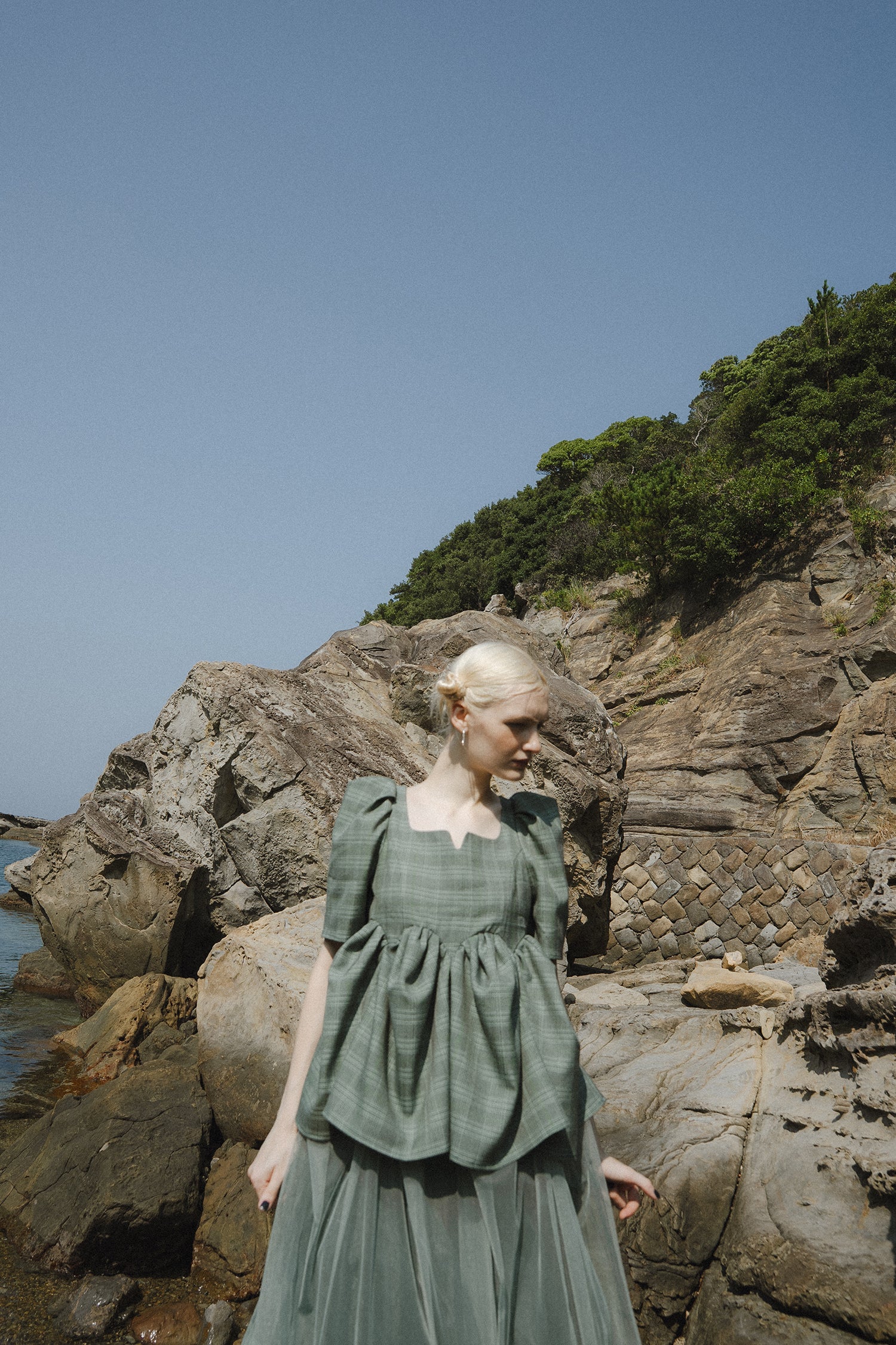 model:174cm size:モデルサイズ color:グリーン