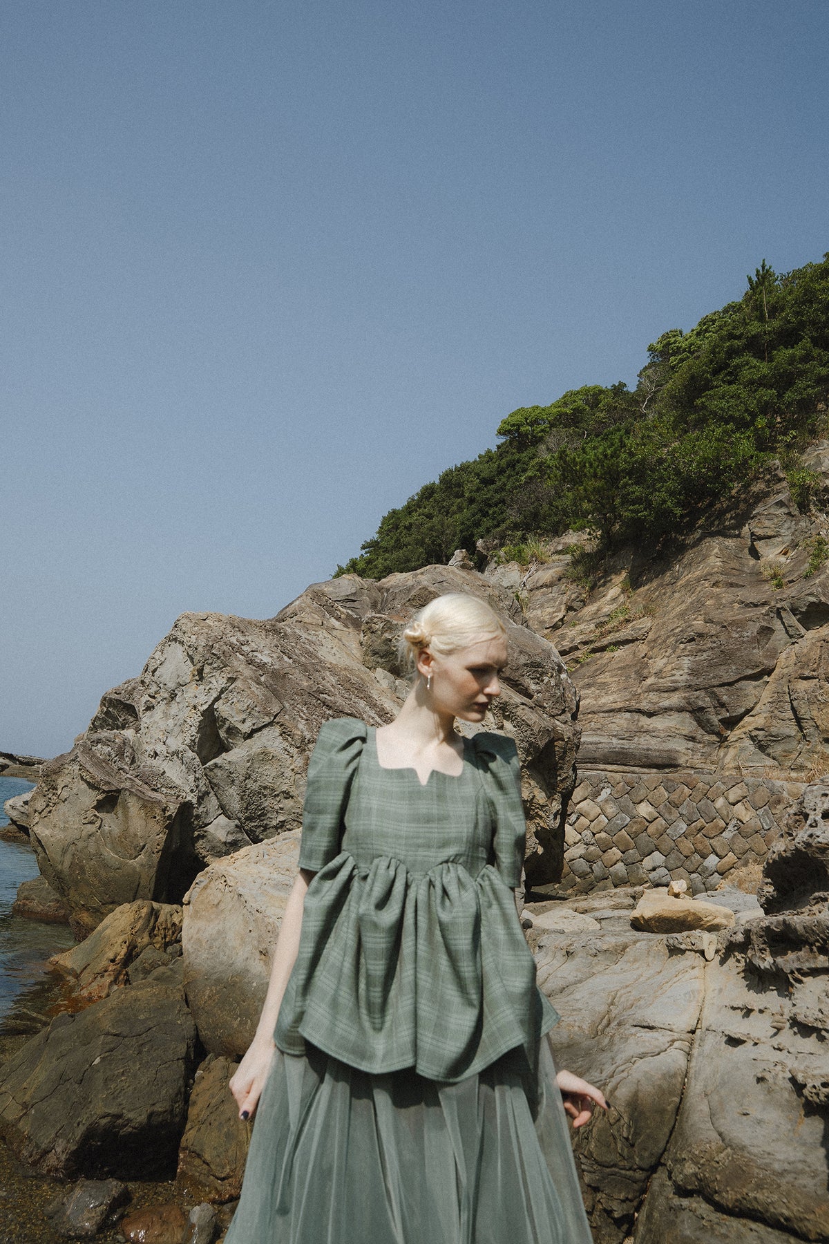 model:174cm size:モデルサイズ color:グリーン