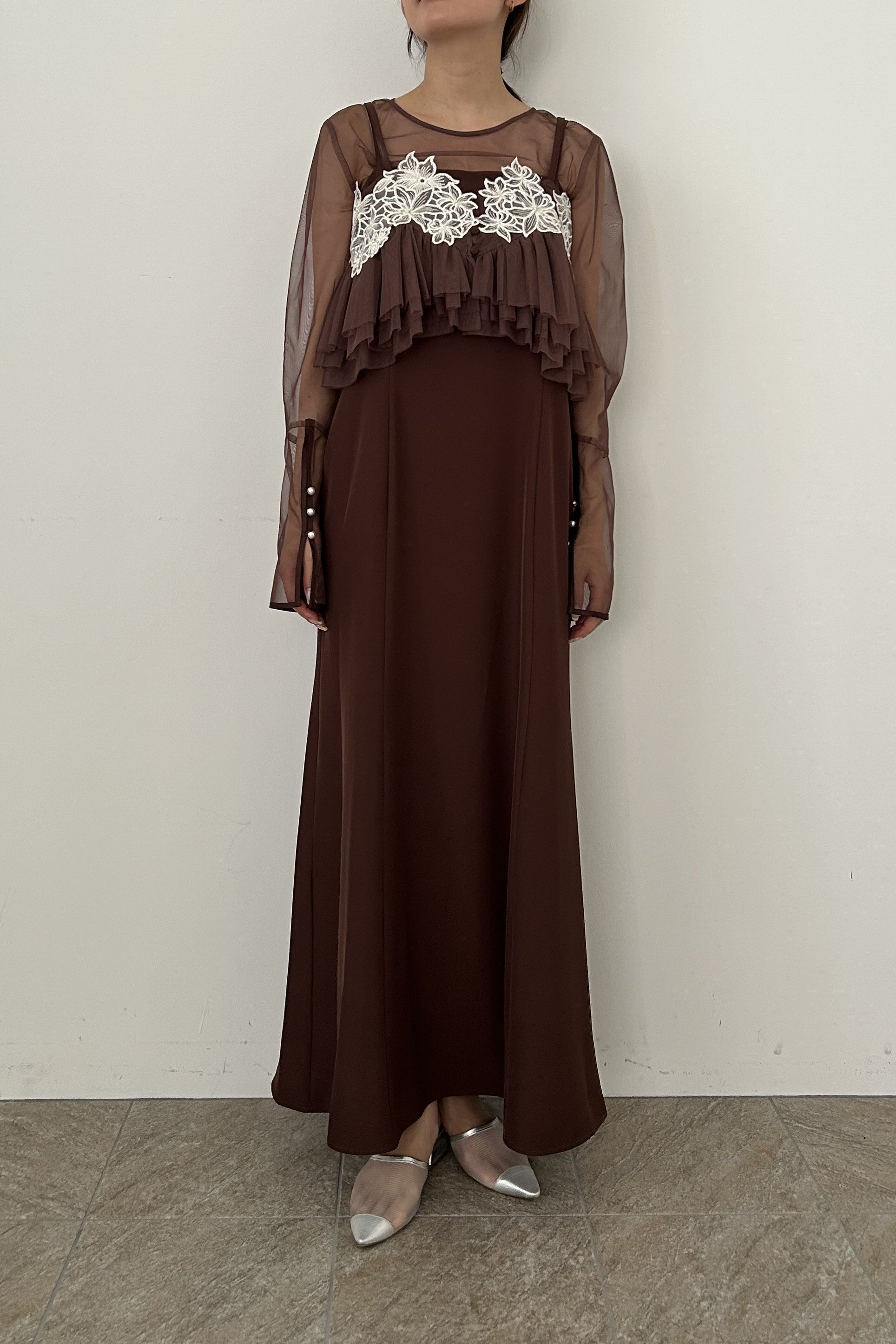 model:165cm size:L color:チョコ