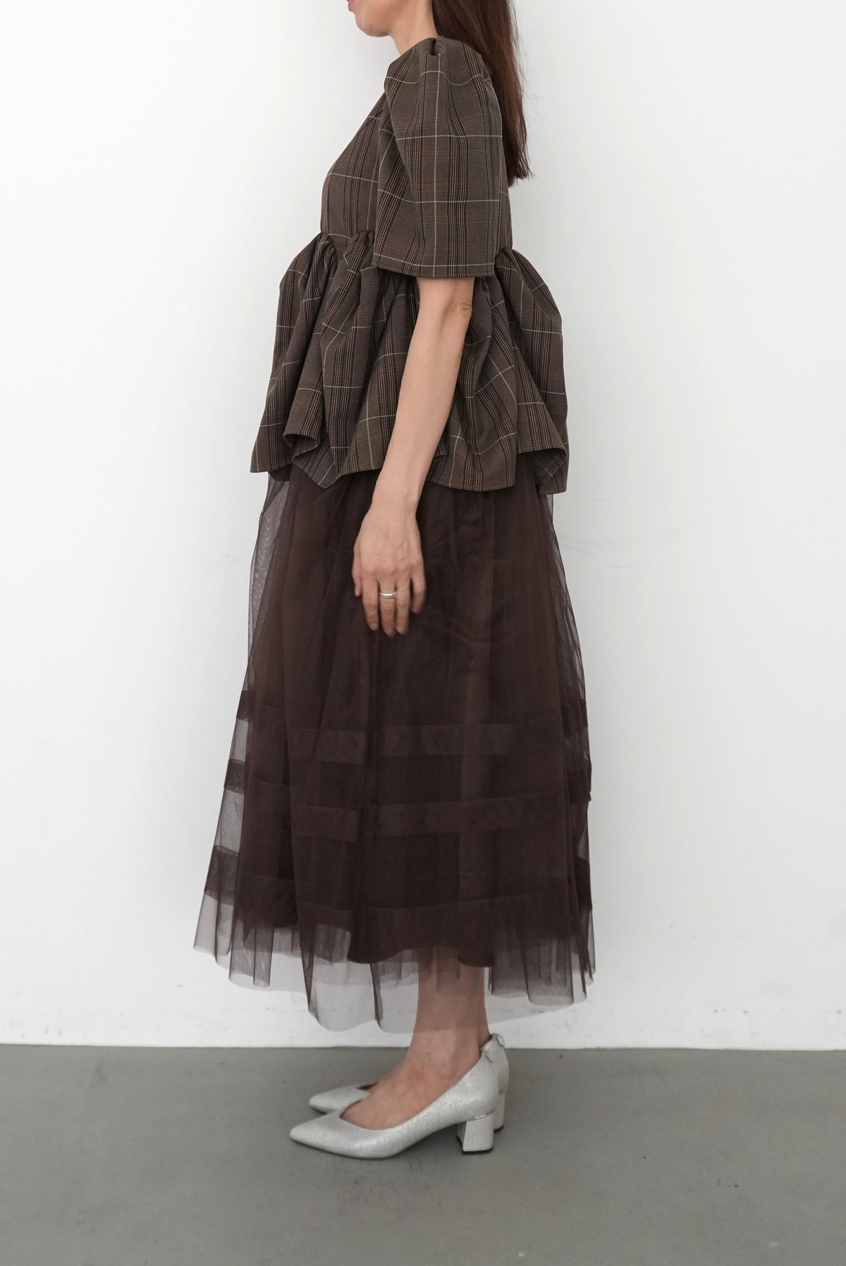 model:164cm size:L color:ブラウン