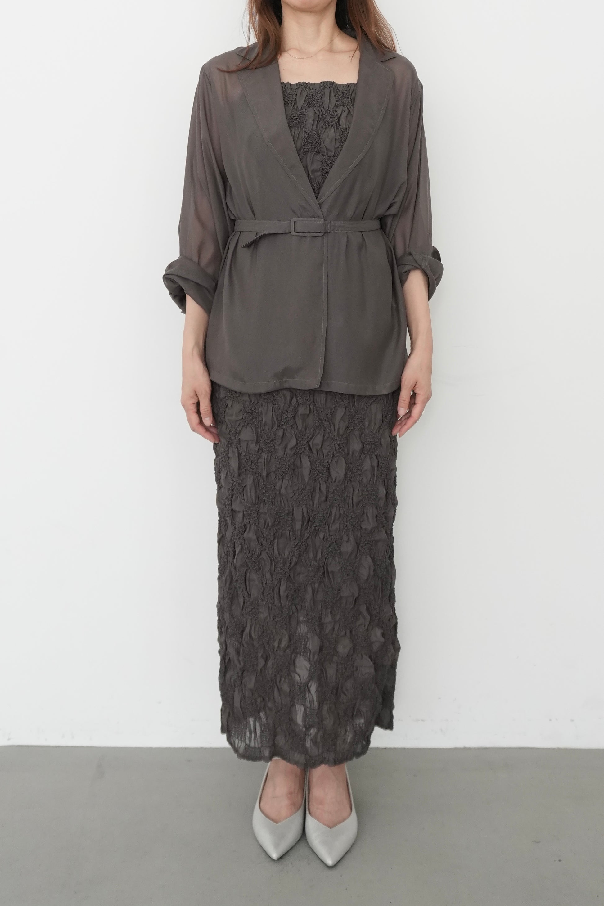 model:164cm size:L color:グレー