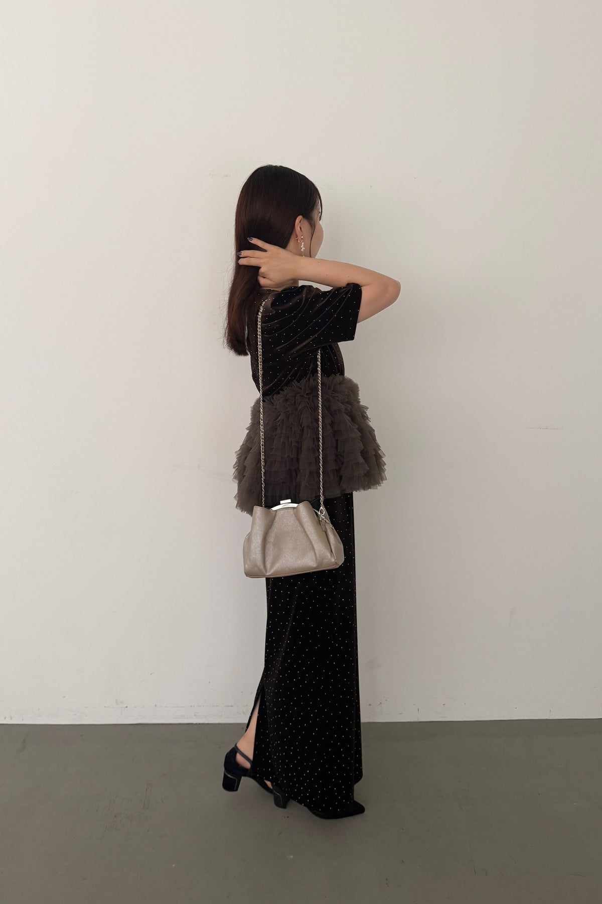 model:159cm size:L color:ブラウン