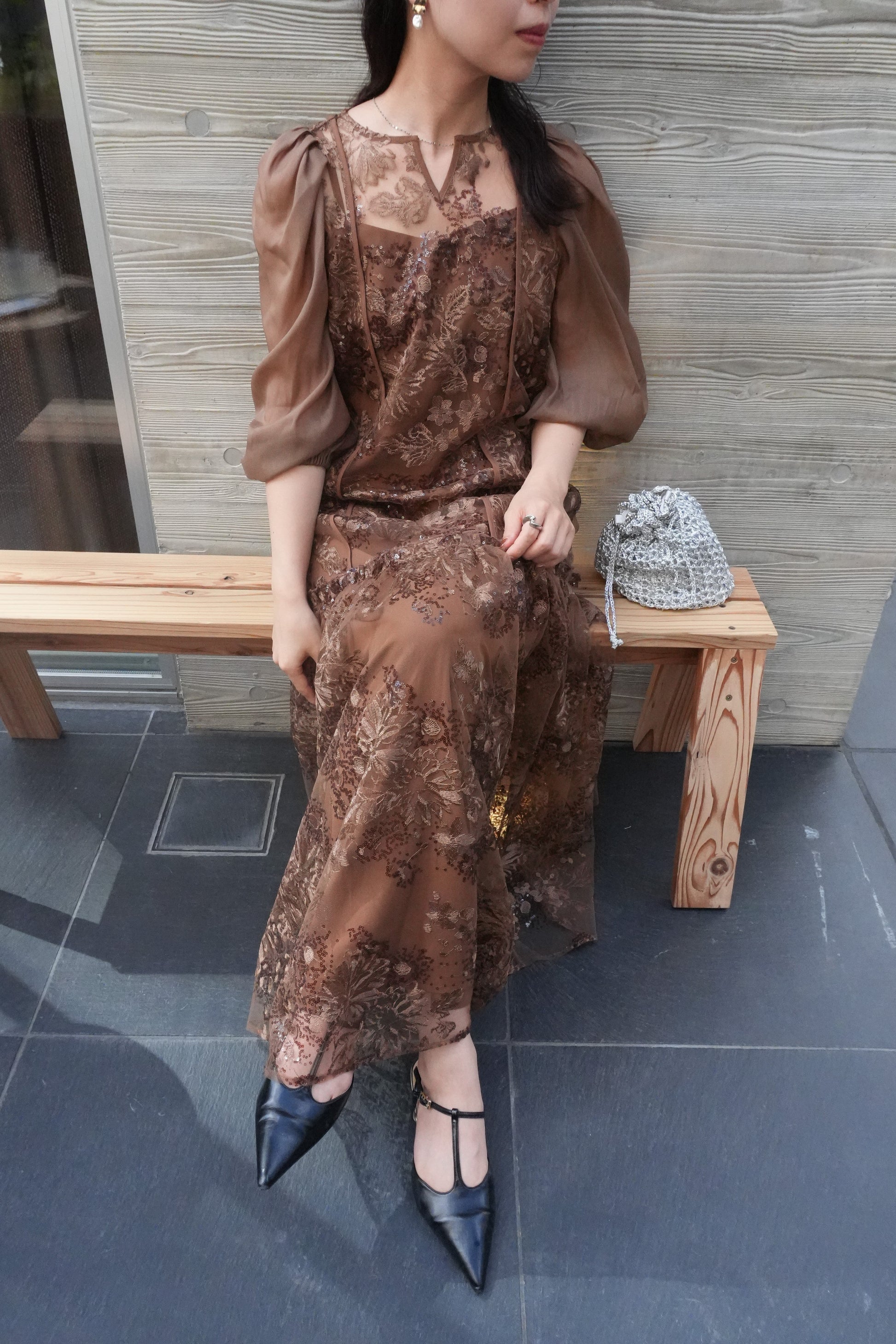 model:159cm color:ブラウン