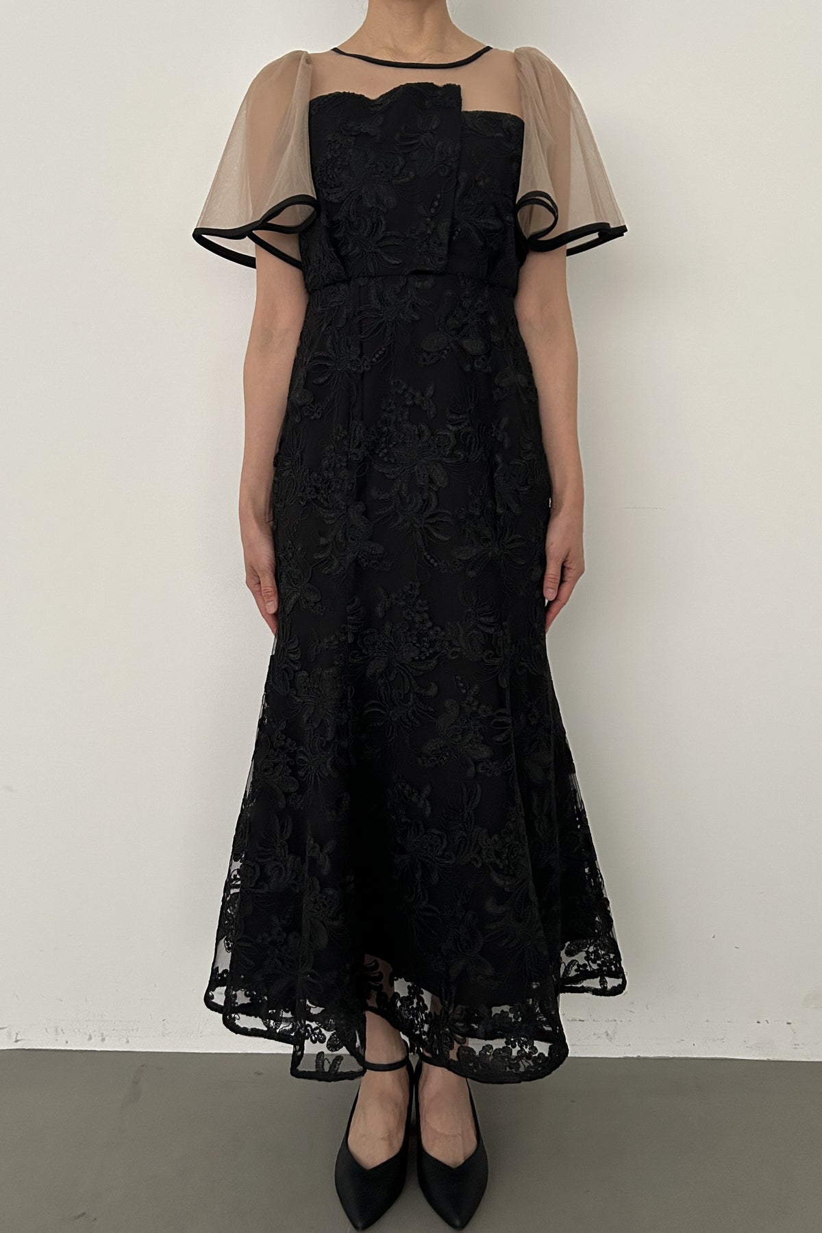 model:164cm size:M color:ブラック×ベージュ